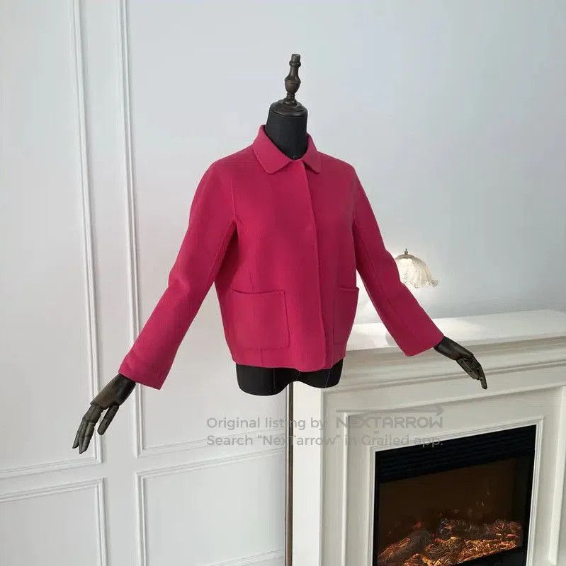 Max Mara MaxMara Pink Wool Women's Cardigan . Size M / US 6-8 / IT 42-44 - 2 Thumbnail