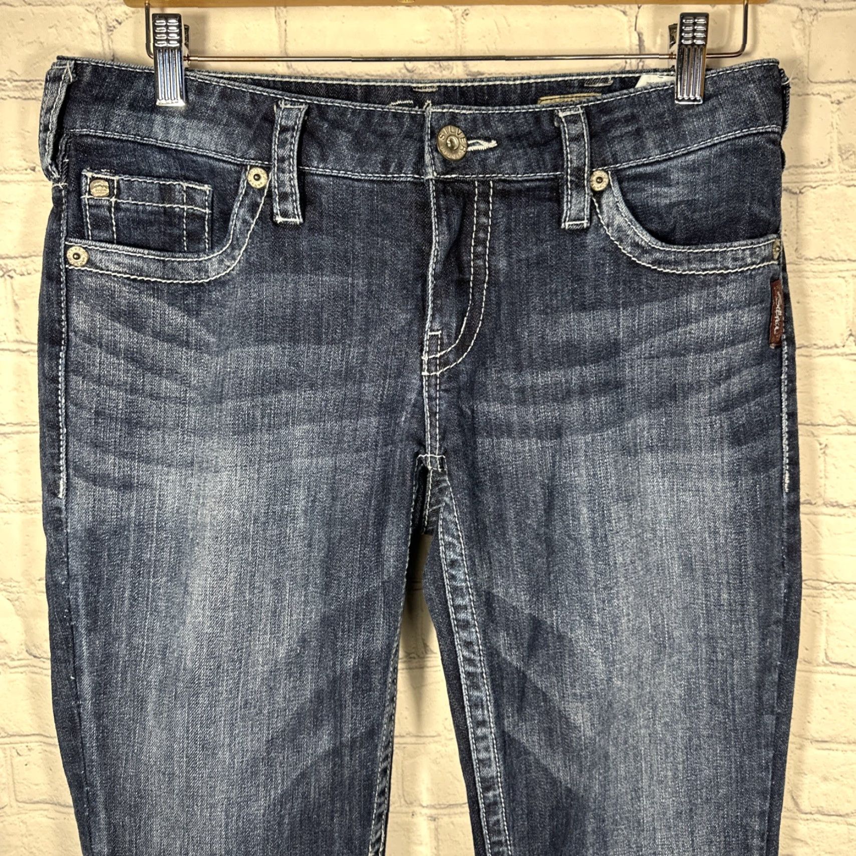 Silver Jeans Co. Silver Jeans Aiko Bootcut Jeans Women's Size 31x33 Stretch Dark Low Rise Thick Size 24" / US 00 / IT 34 - 2 Thumbnail