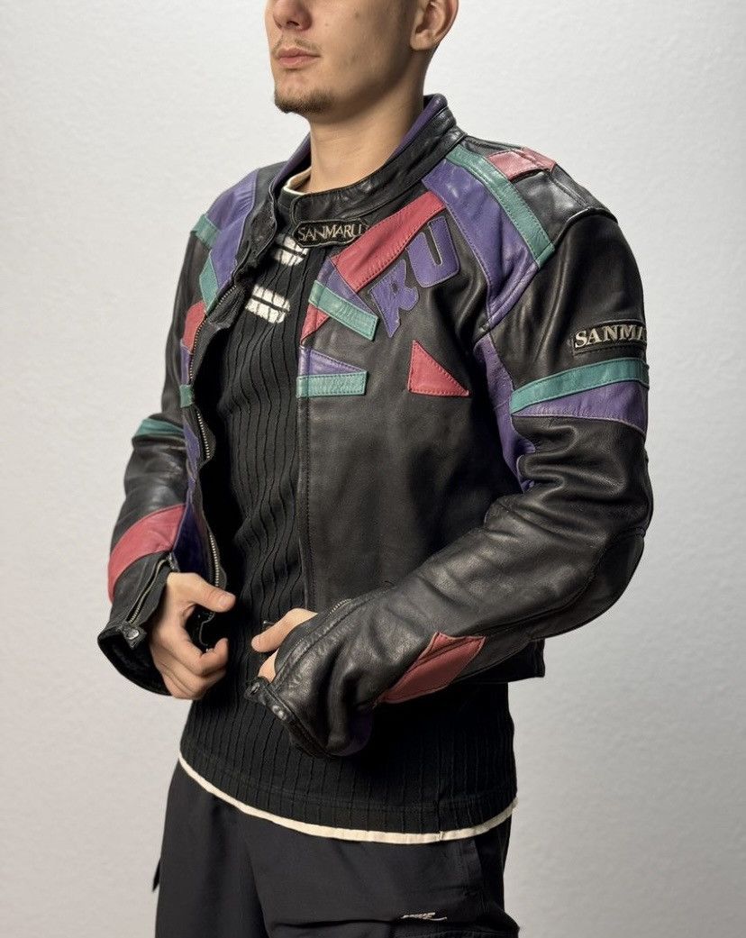 Genuine Leather × Japanese Brand Leather Jacket Vintage Faded Racing Brown Biker Y2K Size US L / EU 52-54 / 3 - 1 Thumbnail