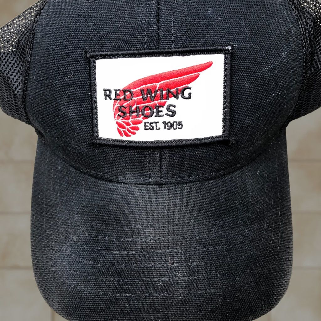 Red Wing VINTAGE RED WING SHOES Trucker Hat Men Black One Size Adjustable Cap Snapback Cap Worn Size ONE SIZE - 1 Thumbnail