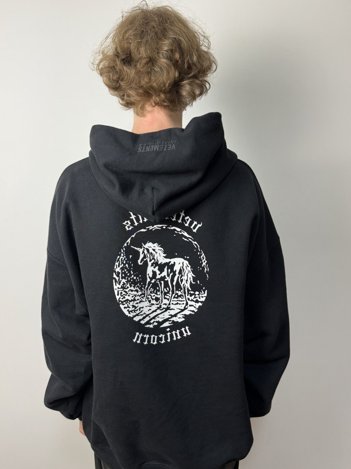 Vetements Vetements Unicorn hoodie black FW18 Avantgarde luxury Size US M / EU 48-50 / 2 - 14 Thumbnail