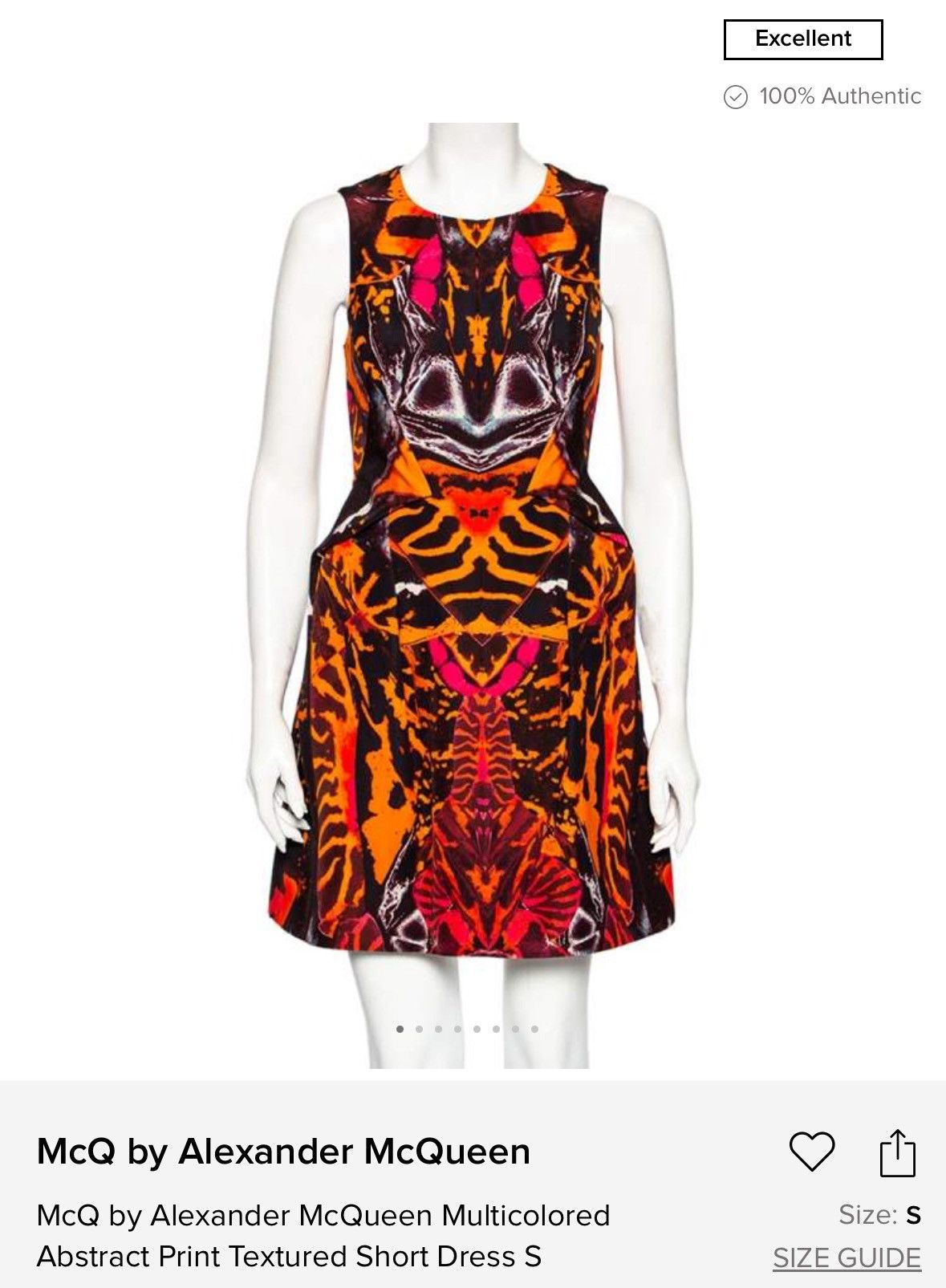 McQ Alexander McQueen Alexander Mcqueen Multi Color Abstratct Print Dress Size S / US 4 / IT 40 - 1 Thumbnail