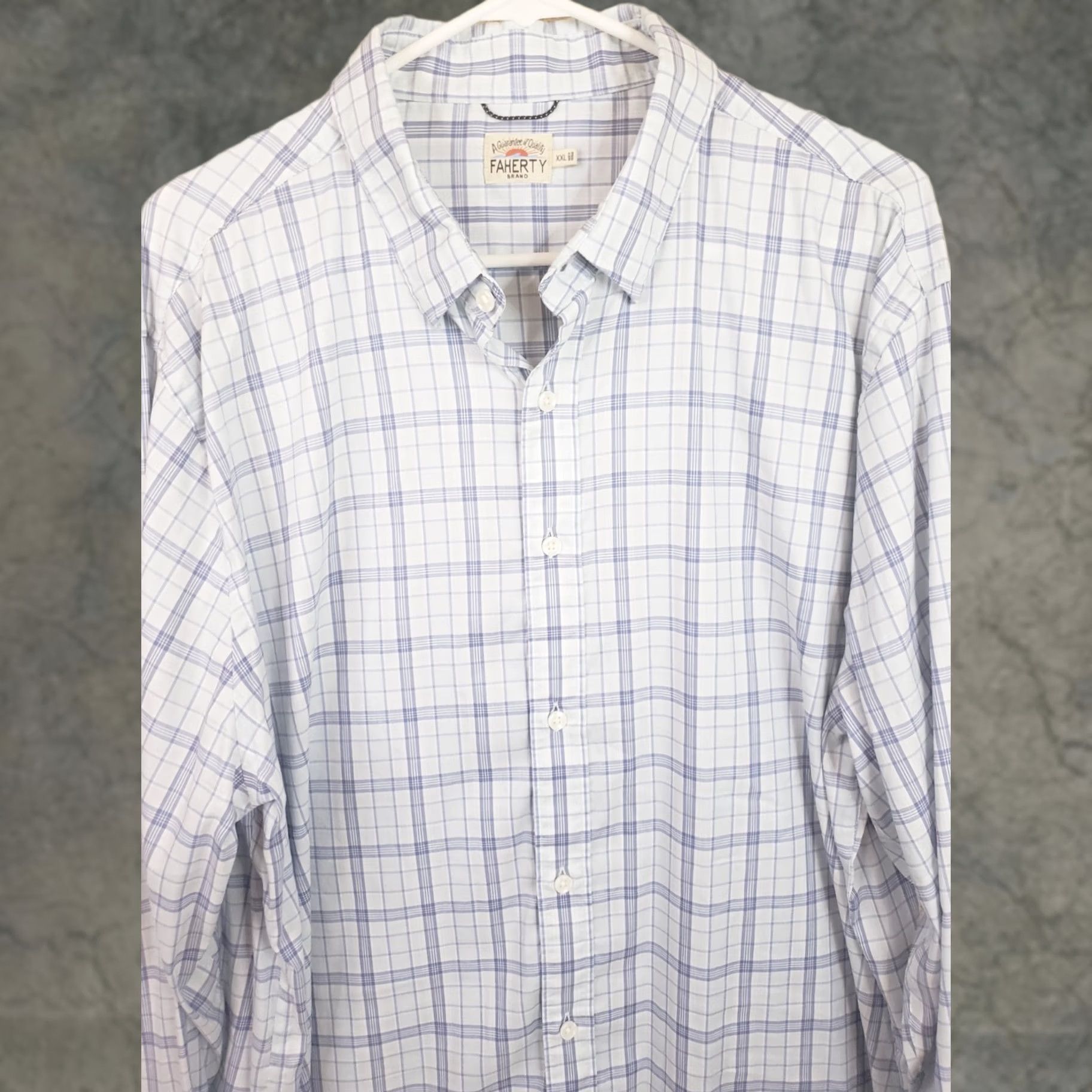 Faherty Faherty Button-Up Shirt Plaid Multicolor 2XL Cotton Blend Long Sleeve Button-Up Shirt Men Size US XXL / EU 58 / 5 - 1 Thumbnail