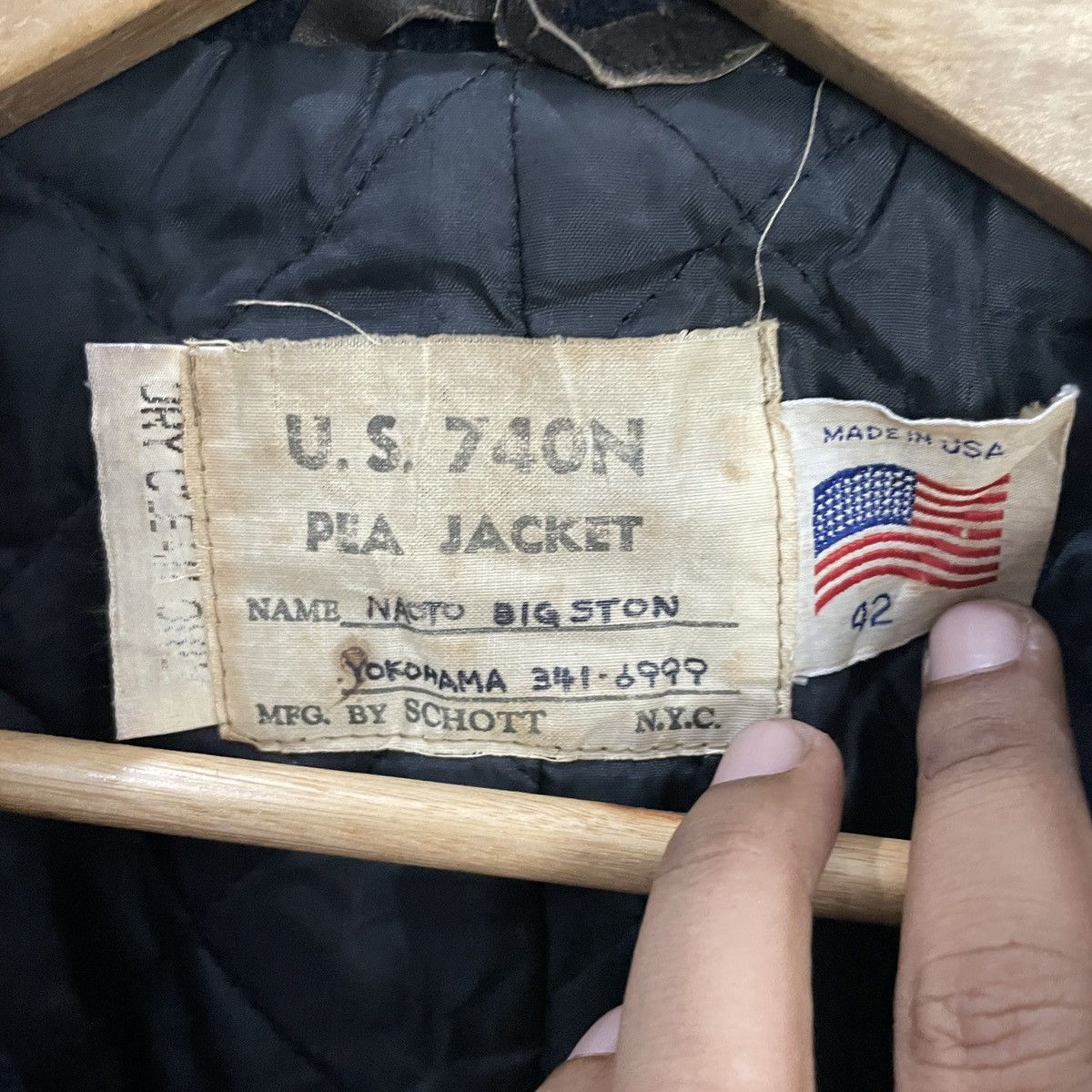 Schott Vintage U.S 740N By Schoot Pea Coat Jacket Size US XL / EU 56 / 4 - 5 Thumbnail