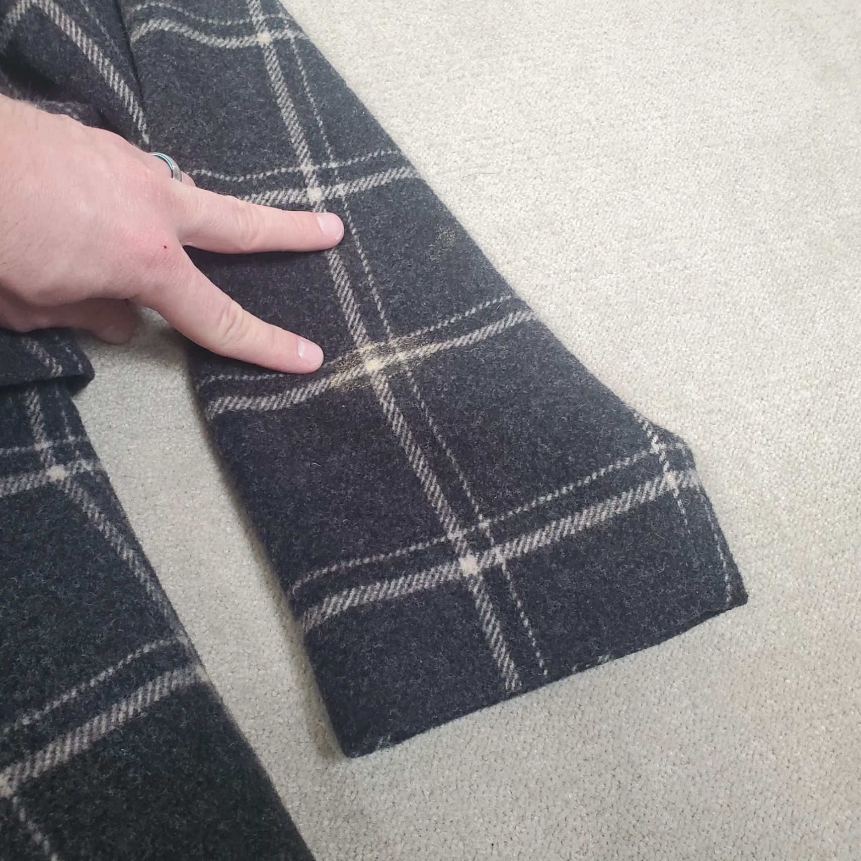 Pendleton VINTAGE Pendleton Pea Coat Womens Medium Gray Plaid Wool Jacket Lined Outdoors Size M / US 6-8 / IT 42-44 - 4 Thumbnail