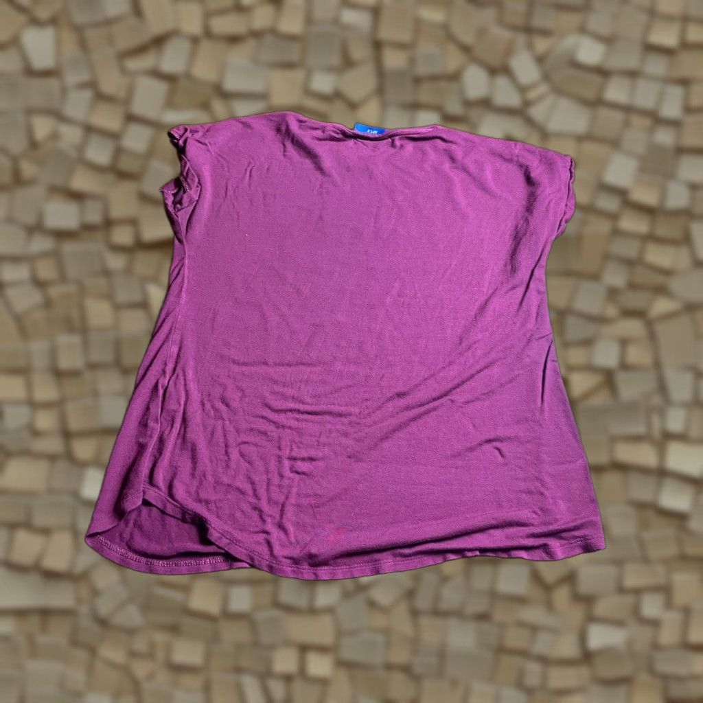 Apt. 9 APT.9 T-Shirt Women's Size S Burgundy Short Sleeve Round Neck Sparkled Geometric Size S / US 4 / IT 40 - 1 Thumbnail