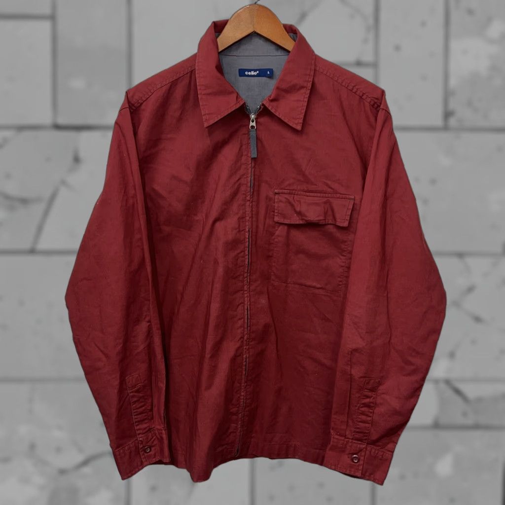 Celio Celio Jacket Red Full Zip Light Weight Mens Size L Size US L / EU 52-54 / 3 - 1 Thumbnail