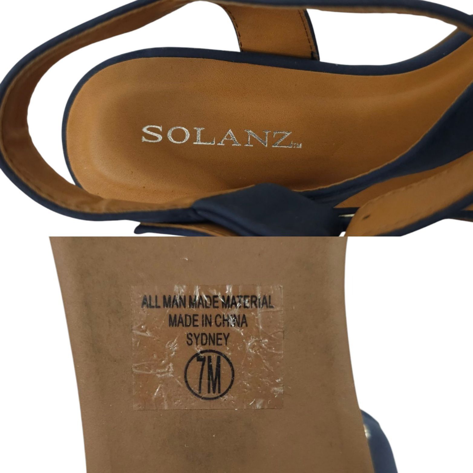 Other Solanz Sydney Strappy Sandals Womens 7 M Buckle Faux Leather Size US 7 / IT 37 - 7 Thumbnail