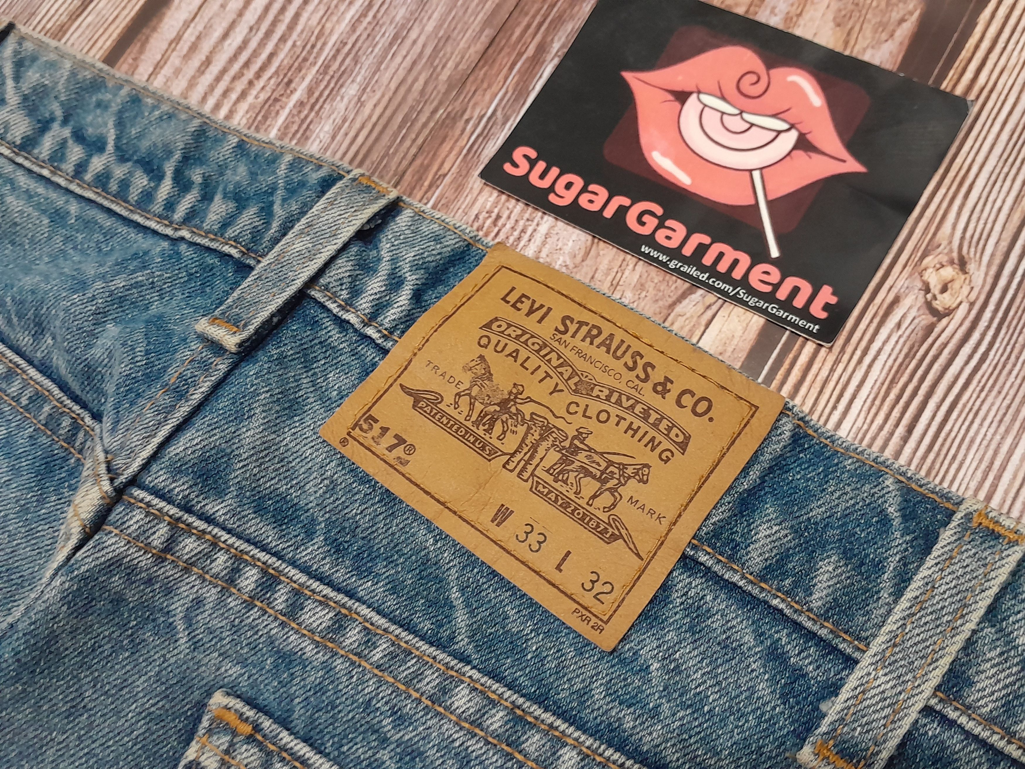 Levi's Levis 517 Jeans Bootcut Flare Bell Bottom Orange Tab Vintage Size US 33 - 18 Thumbnail