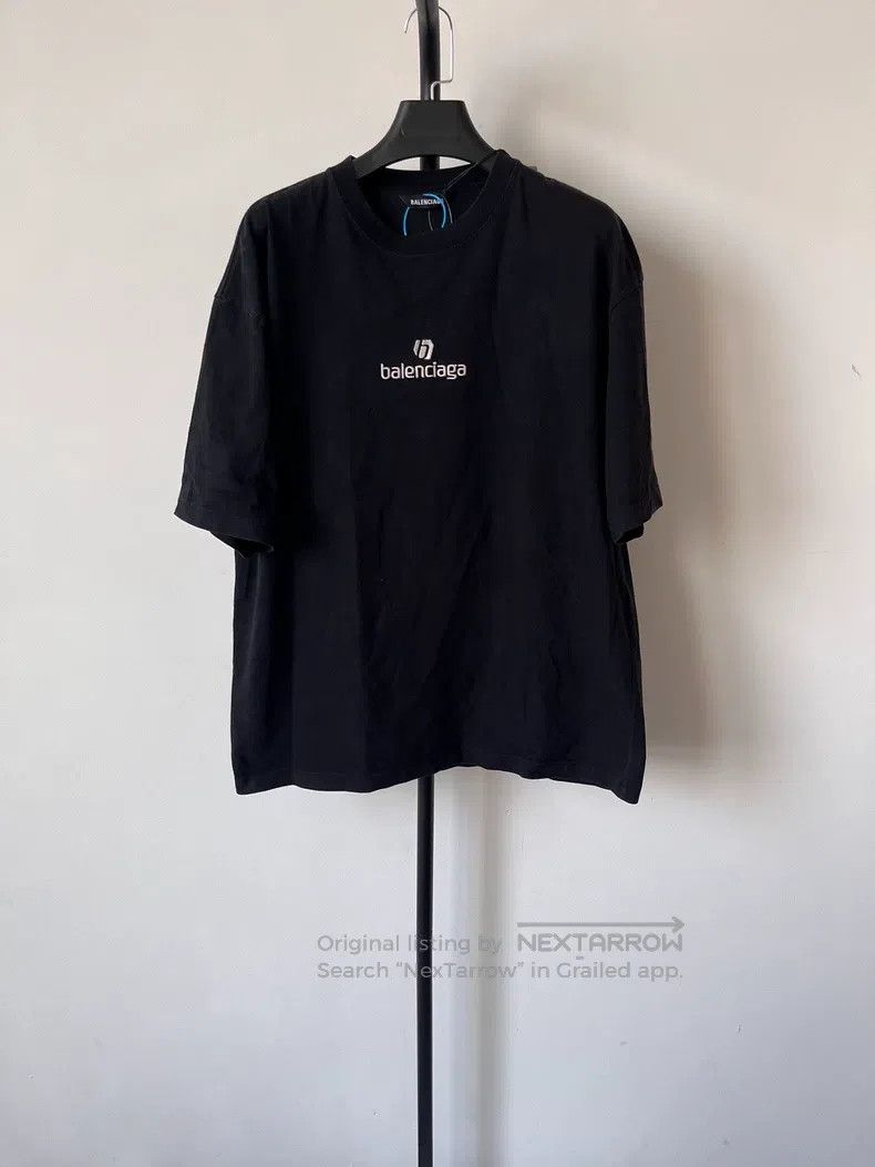 Balenciaga Balenciaga Letter Printed Round Neck Short Sleeve Off Shou Size M / US 6-8 / IT 42-44 - 1 Thumbnail