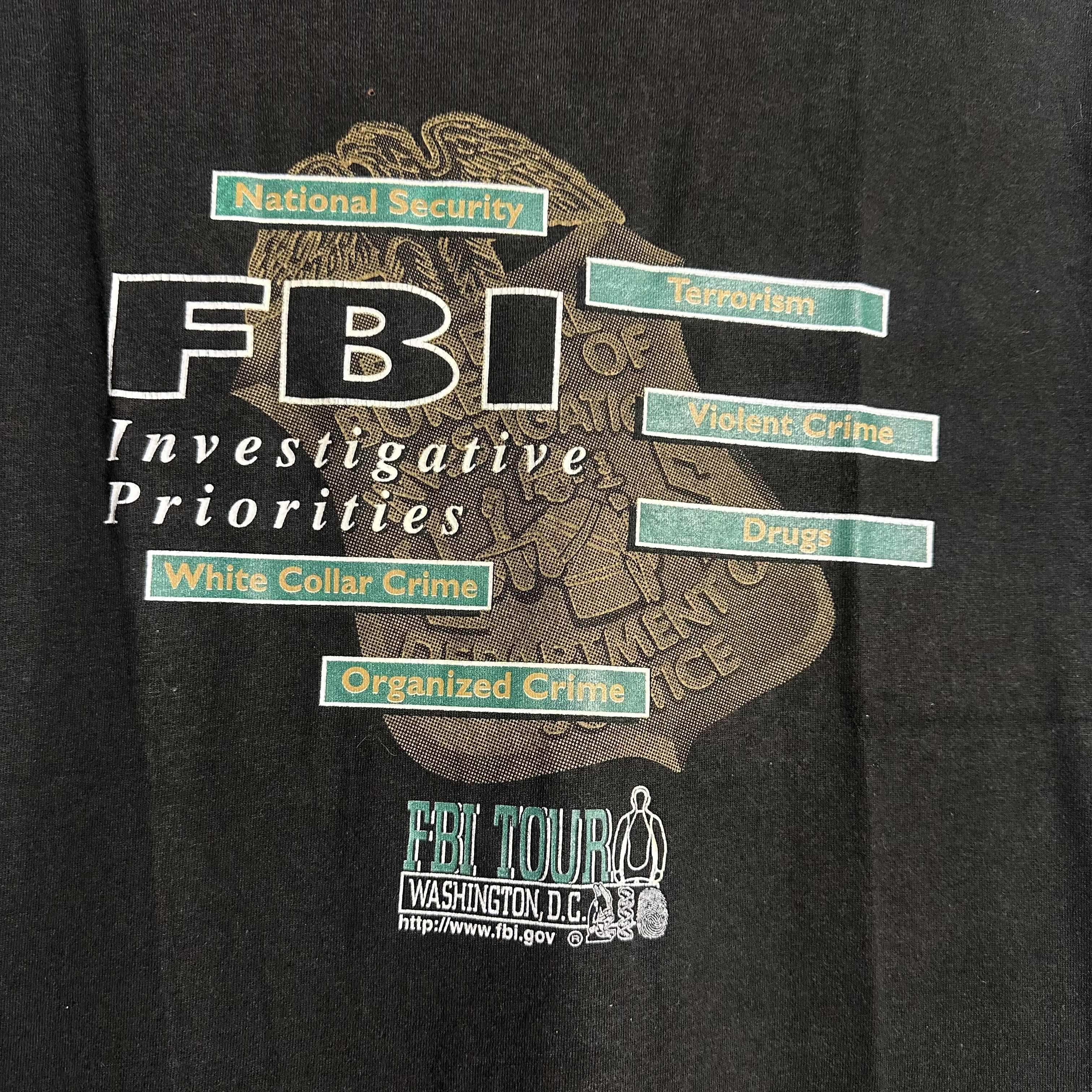 Vintage 🔥RARE🔥Vintage FBI Investigative Priorities Promo T-shirt Size US M / EU 48-50 / 2 - 3 Thumbnail