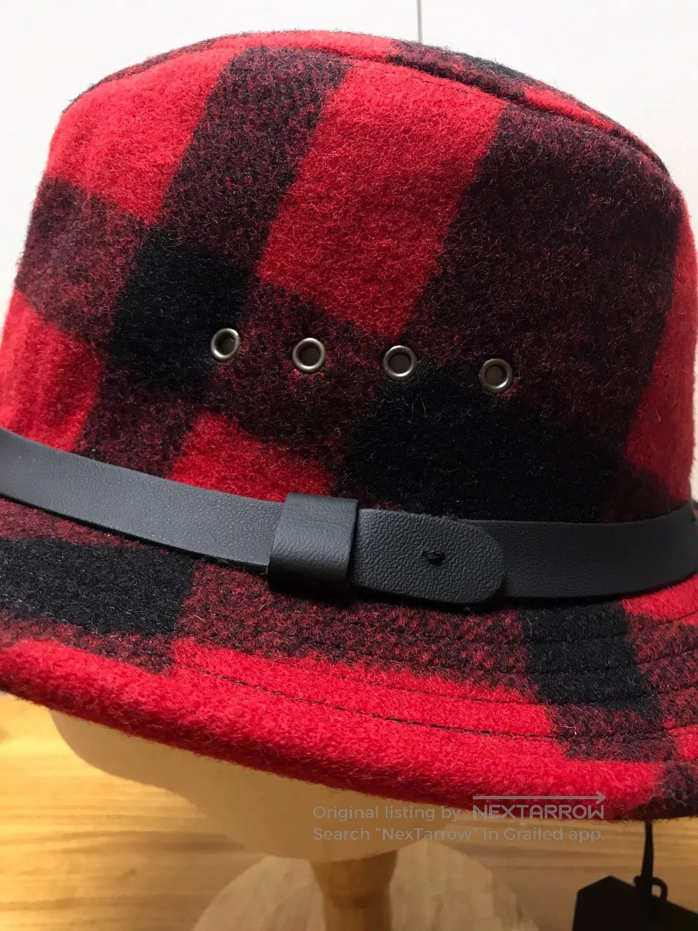 Filson Filson Red Black Plaid Wool Fedora XL. Size ONE SIZE - 6 Thumbnail