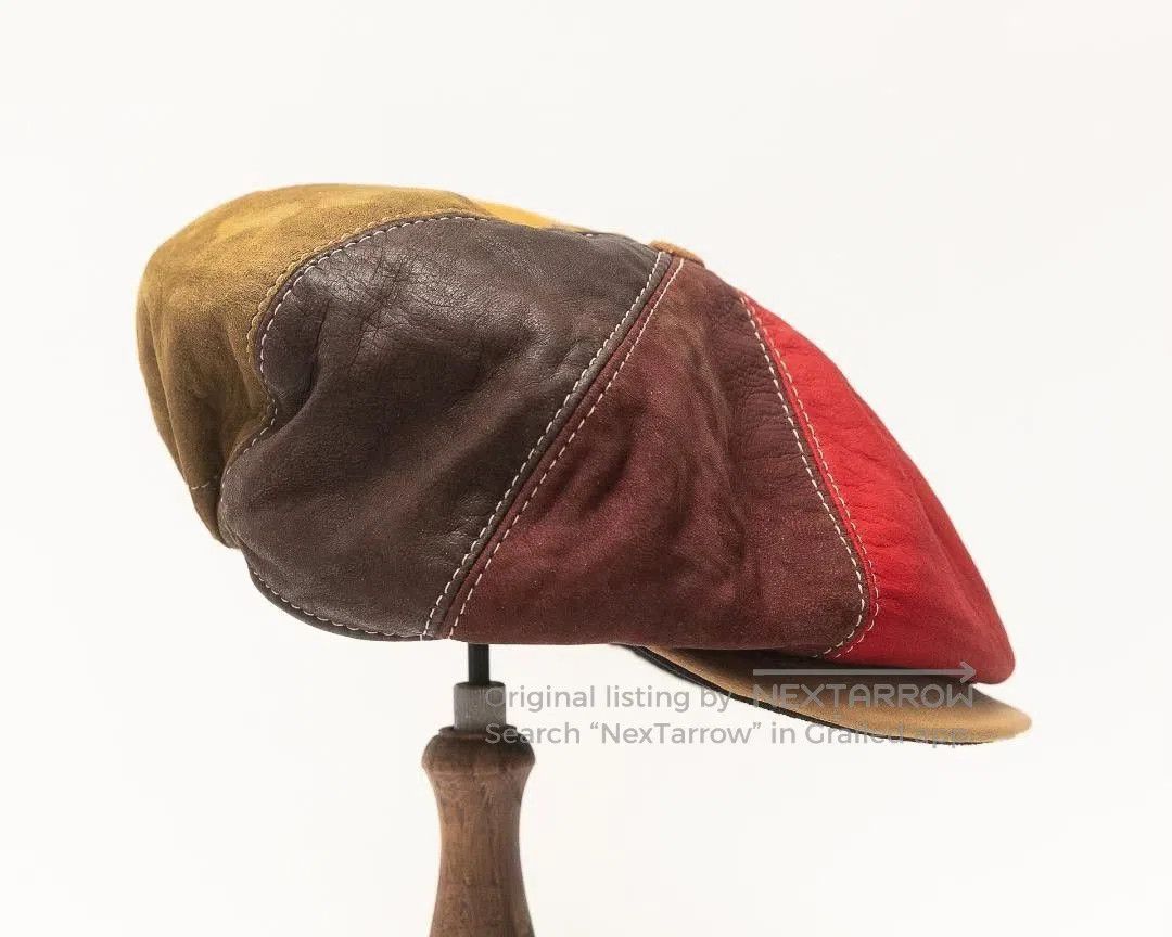 Other COLUMBUS BAY Kangaroo Leather Newsboy Cap. Size ONE SIZE - 3 Thumbnail
