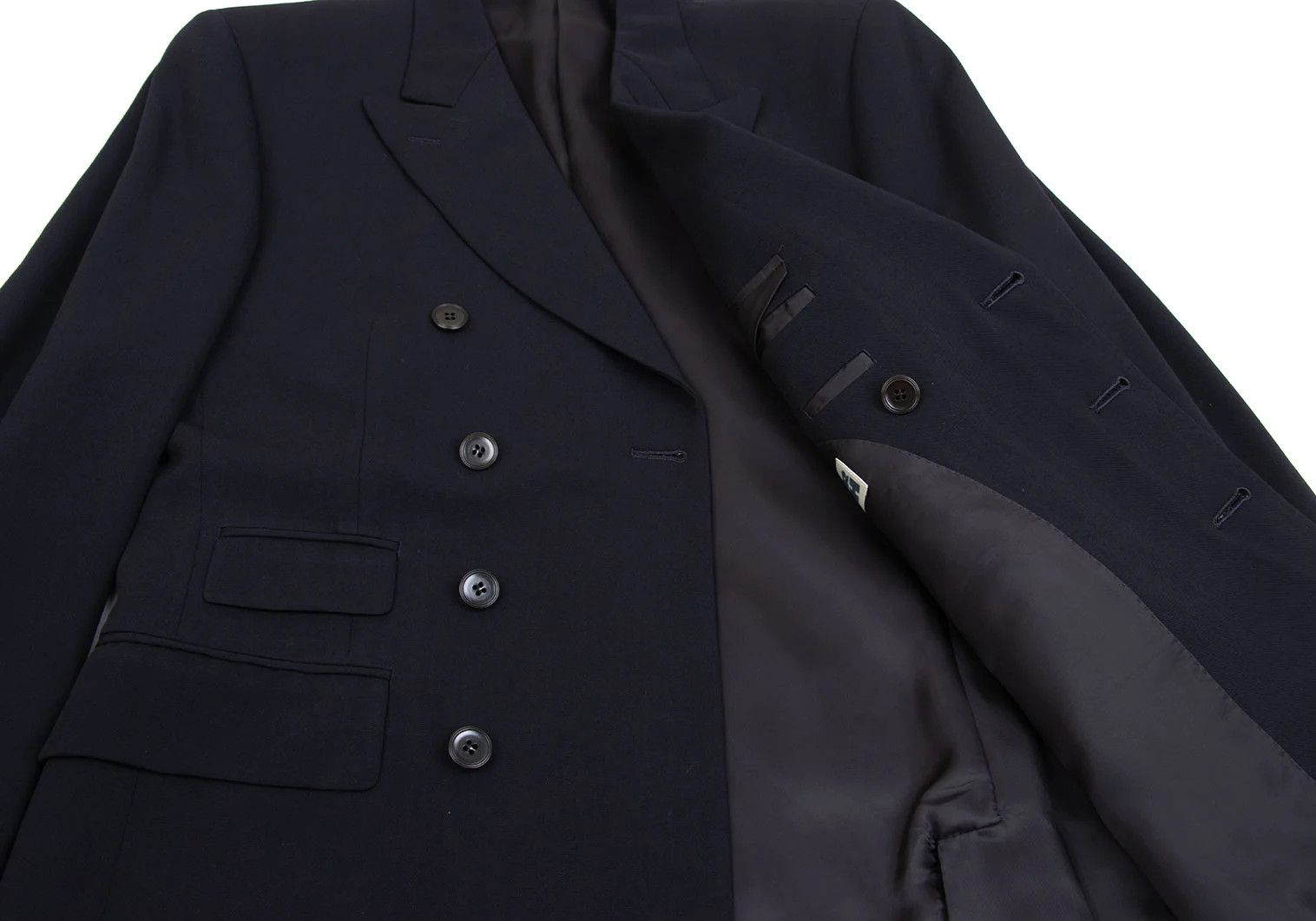 Jean Paul Gaultier Double-Breasted Wool-Blend Jacket in Navy, Size 44M Size US S / EU 44-46 / 1 - 11 Thumbnail