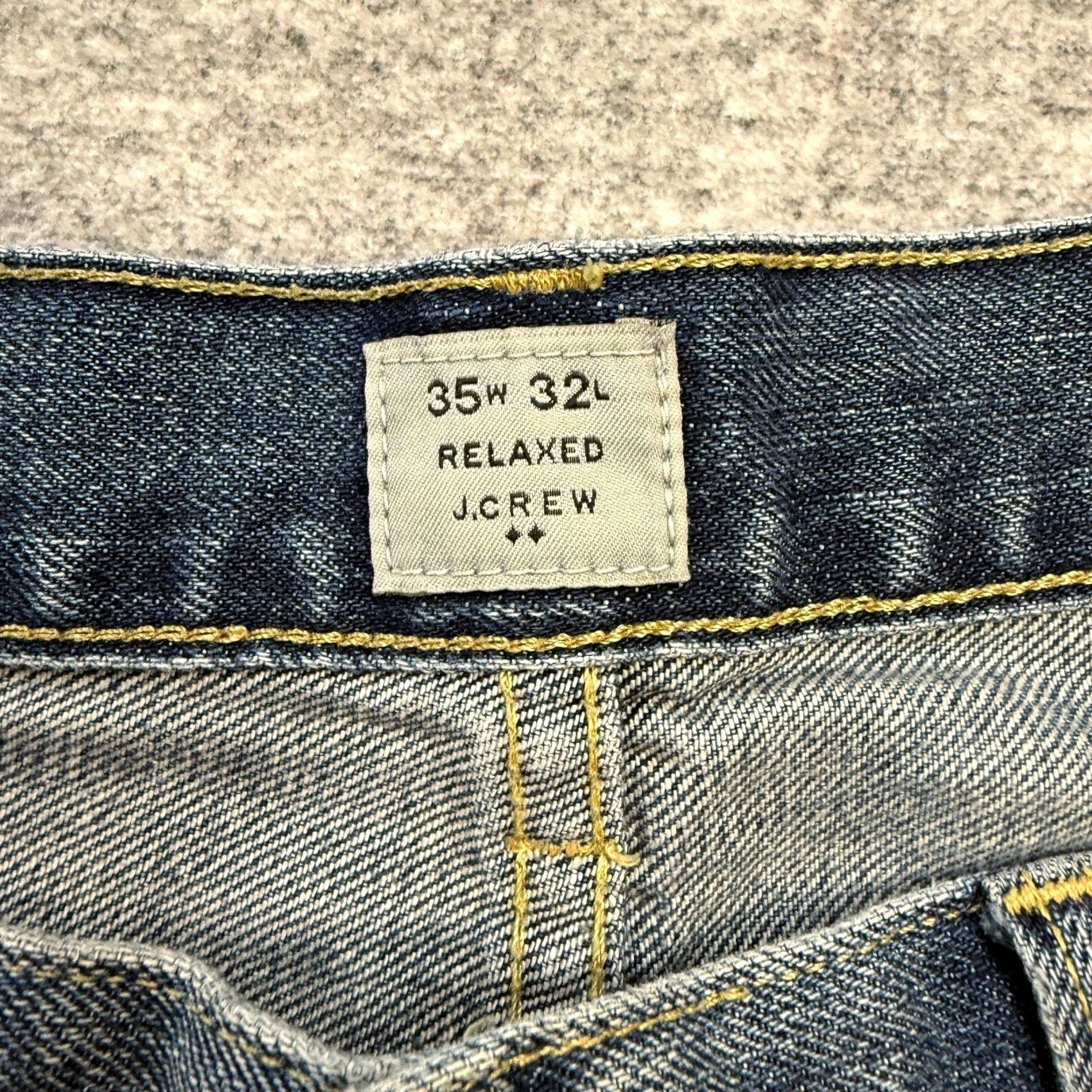 J.Crew J.CREW Jeans Mens 35x32 Blue Relaxed Straight Denim Y2K Style Classic 5-Pocket Design Big & Tall Mens Jeans Size US 35 - 4 Thumbnail