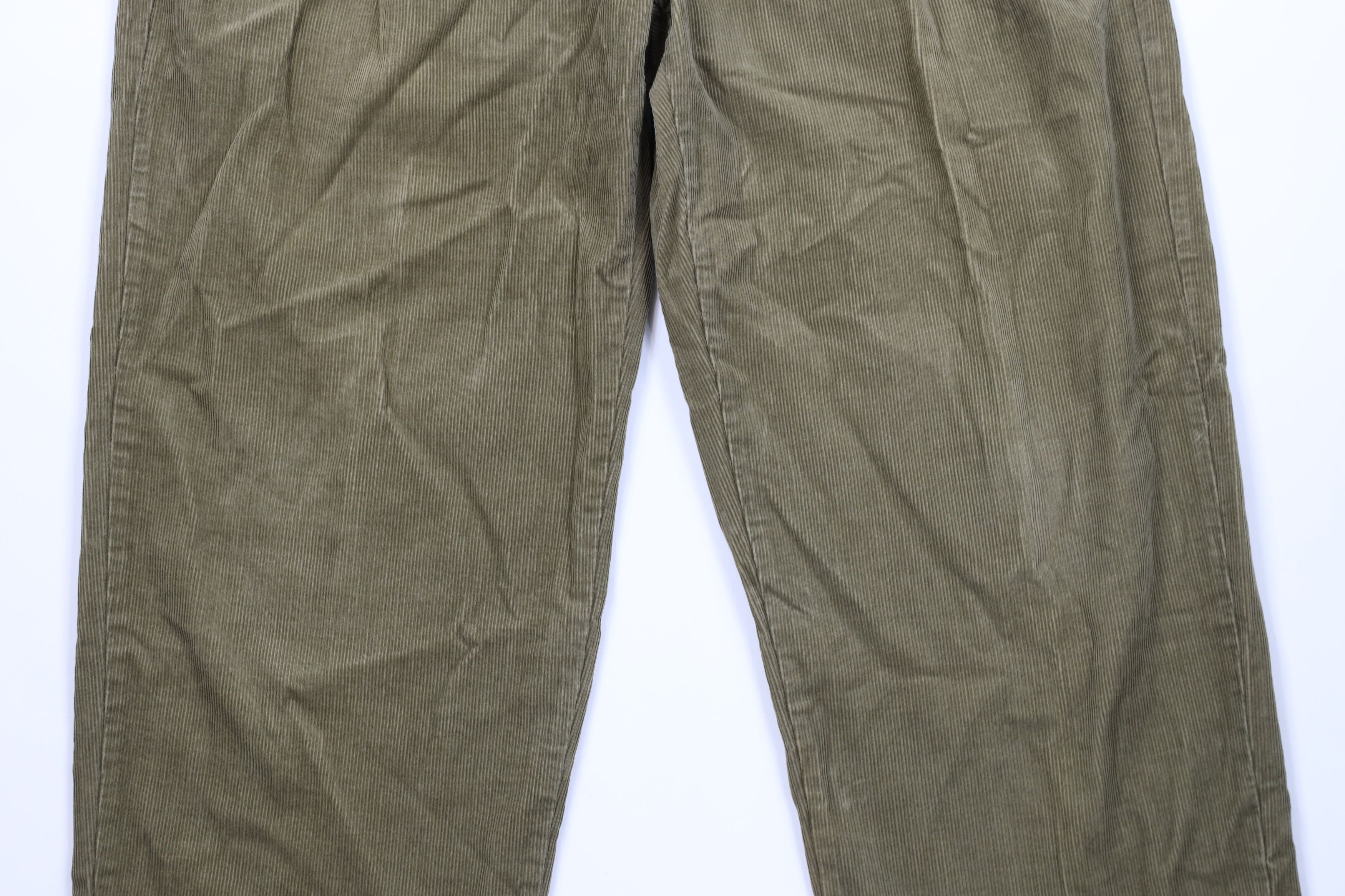 Ralph Lauren Vintage 90s Ralph Lauren Wide Leg Corduroy Chino Pants Green Size US 34 / EU 50 - 3 Thumbnail