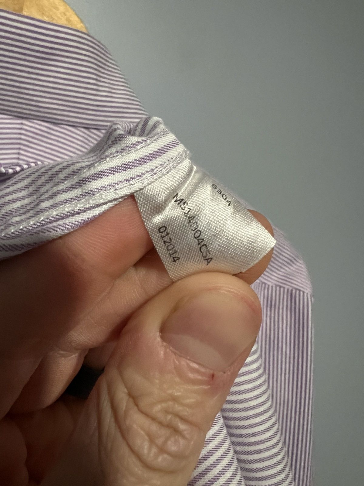 Peter Millar Peter Millar Nanoluxe Men's Purple Stripe L/S Sz 16/Long Size US L / EU 52-54 / 3 - 7 Thumbnail