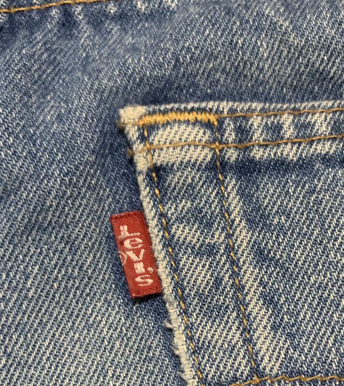 Levi's Vintage Levis 501 Blue Jeans Distressed Nice Design Size US 33 - 7 Thumbnail