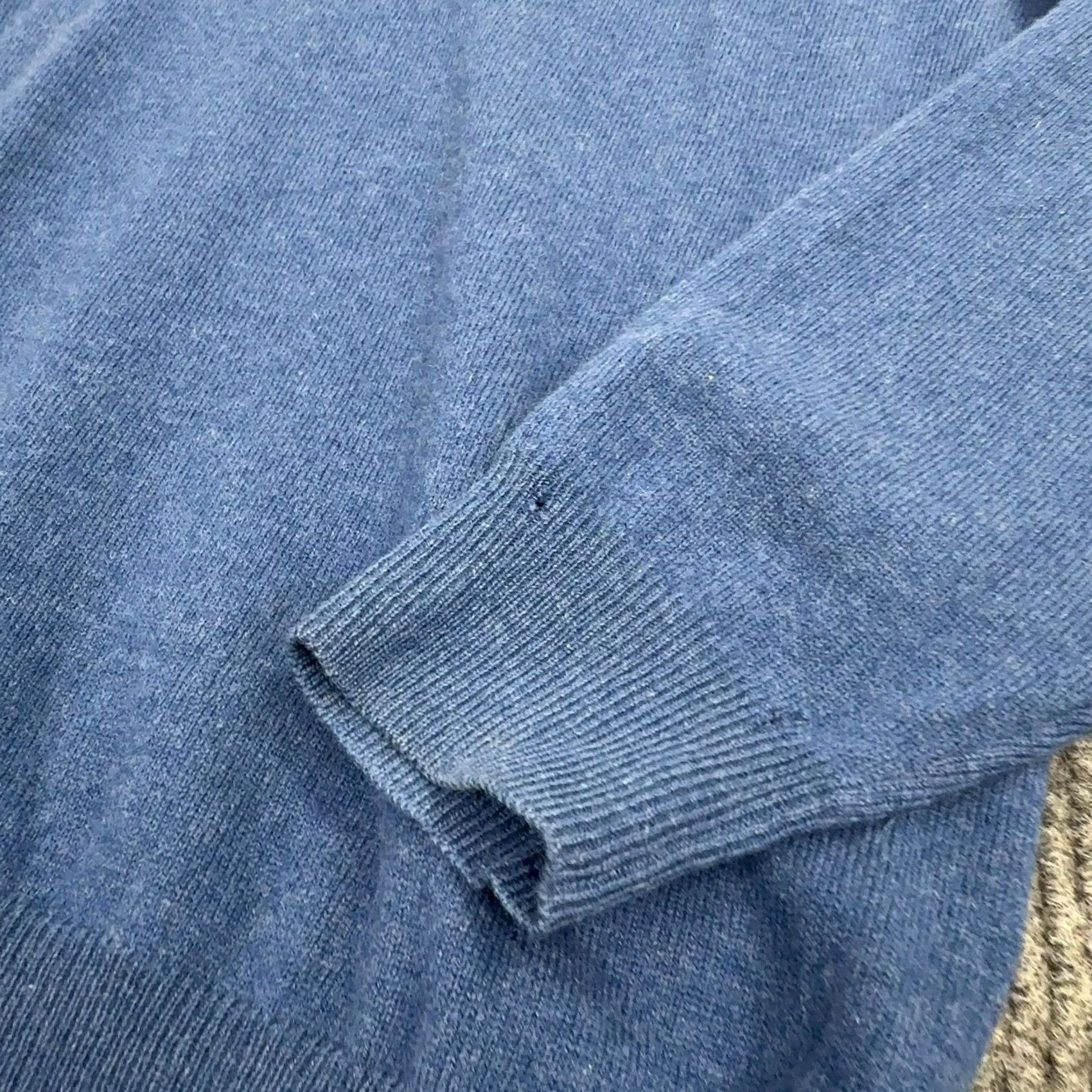 Vintage Pure Cashmere Crewneck Mens Blue M Wool Size 100% - Luxury Size US M / EU 48-50 / 2 - 3 Thumbnail