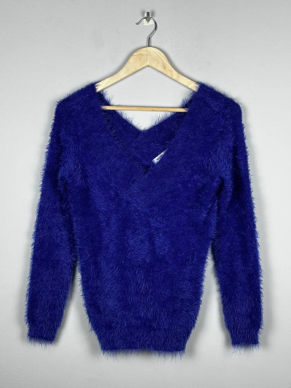 Morgan De Toi Morgan De Toi Blue Mohair Avant Garde Long Sleeve Sweater Size XS / US 0-2 / IT 36-38 - 1 Thumbnail