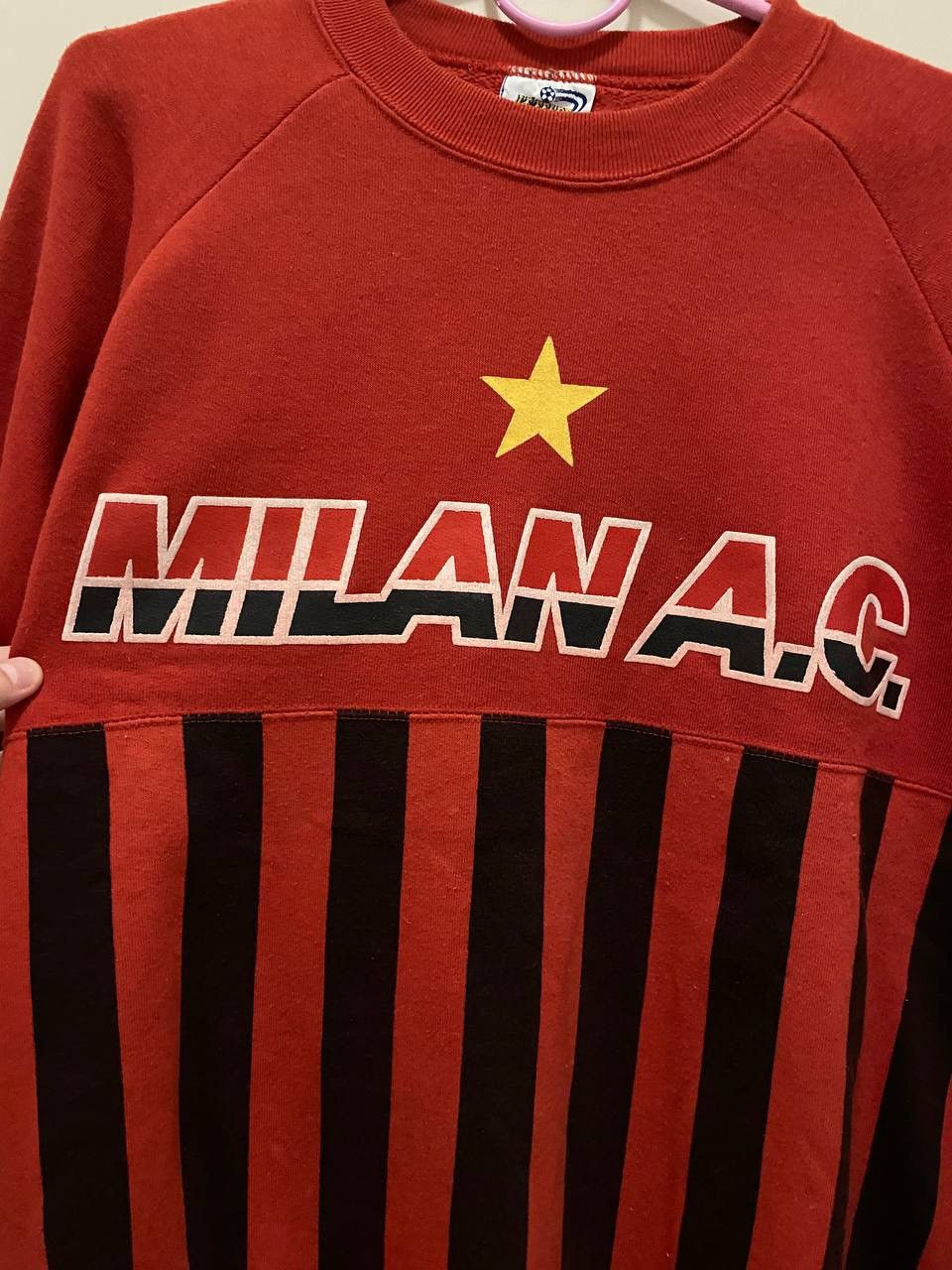 Vintage AC Milan 1990 1991 Le Felpe Dei Grandi M Pullover Jumper Size US L / EU 52-54 / 3 - 6 Thumbnail