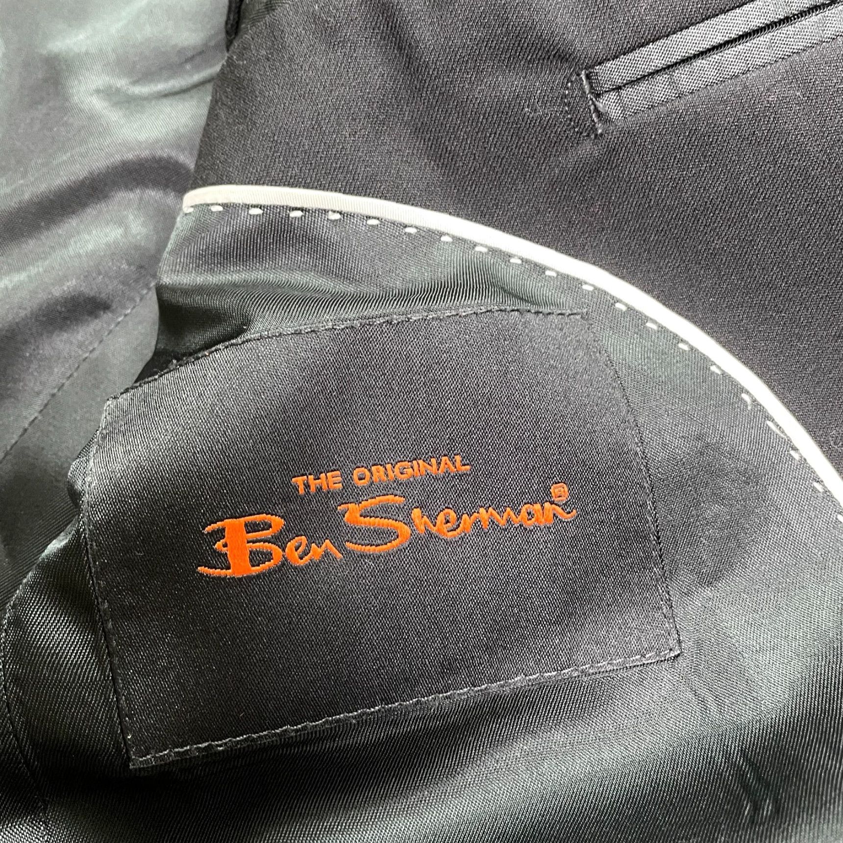 Ben Sherman Ben Sherman Blazer Men 42L Black Wool Doble Vented Business Workwear Formal Mens Size 42R - 5 Thumbnail