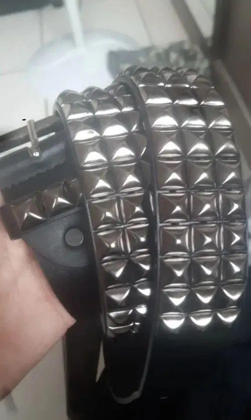 Other 120cm Vintage Studded Pyramid Punk Belt Size ONE SIZE - 5 Thumbnail