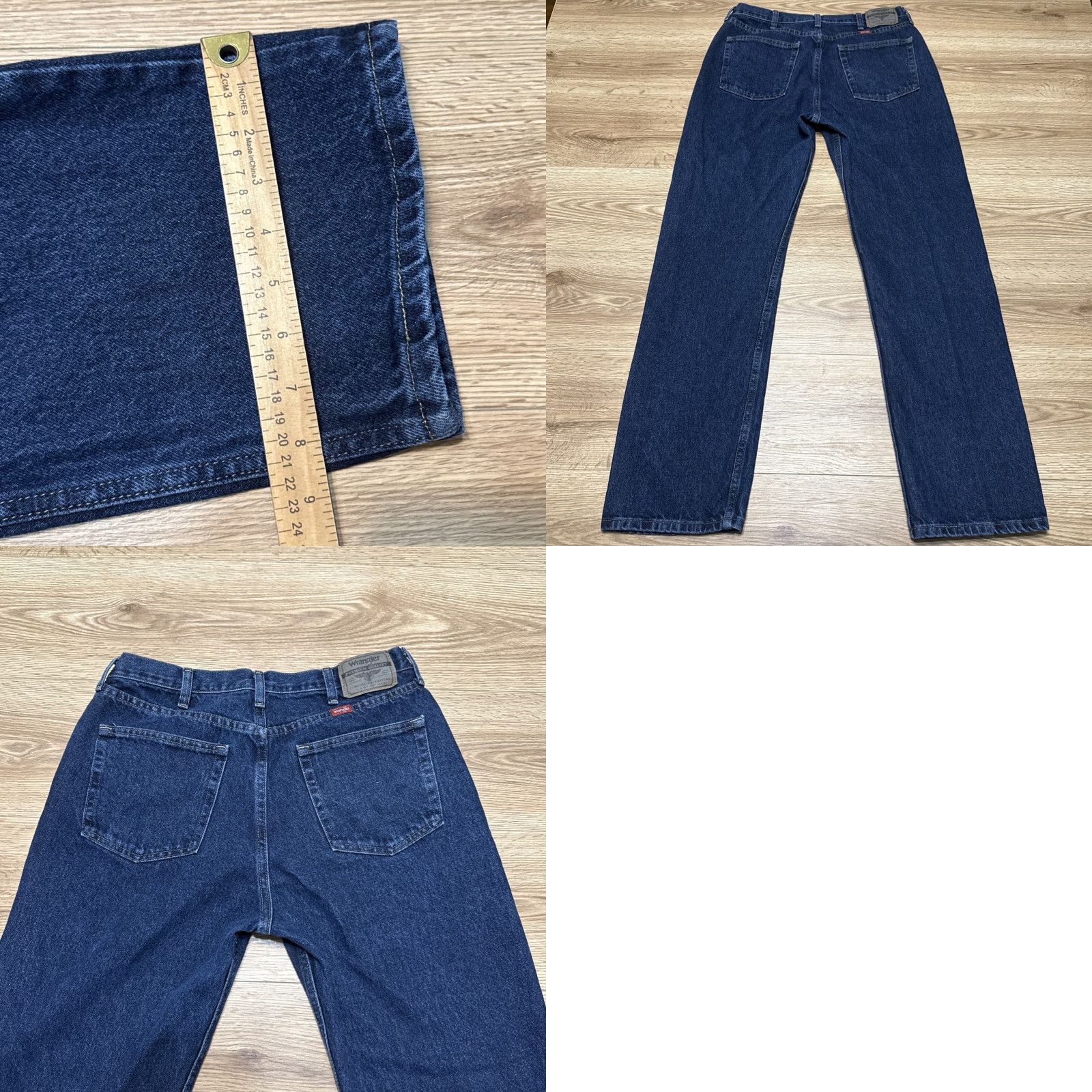 Wrangler VINTAGE Wrangler Men’s Regular Fit Straight Denim Jeans 35x34 Dark Wash 9650IMR Size US 35 - 8 Thumbnail
