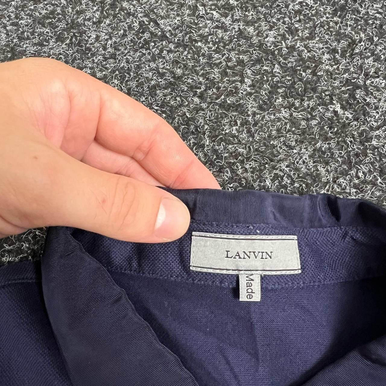 Lanvin Lanvin Long Sleeve Y2k Luxury Rugby Polo Dark Blue Size US L / EU 52-54 / 3 - 4 Thumbnail
