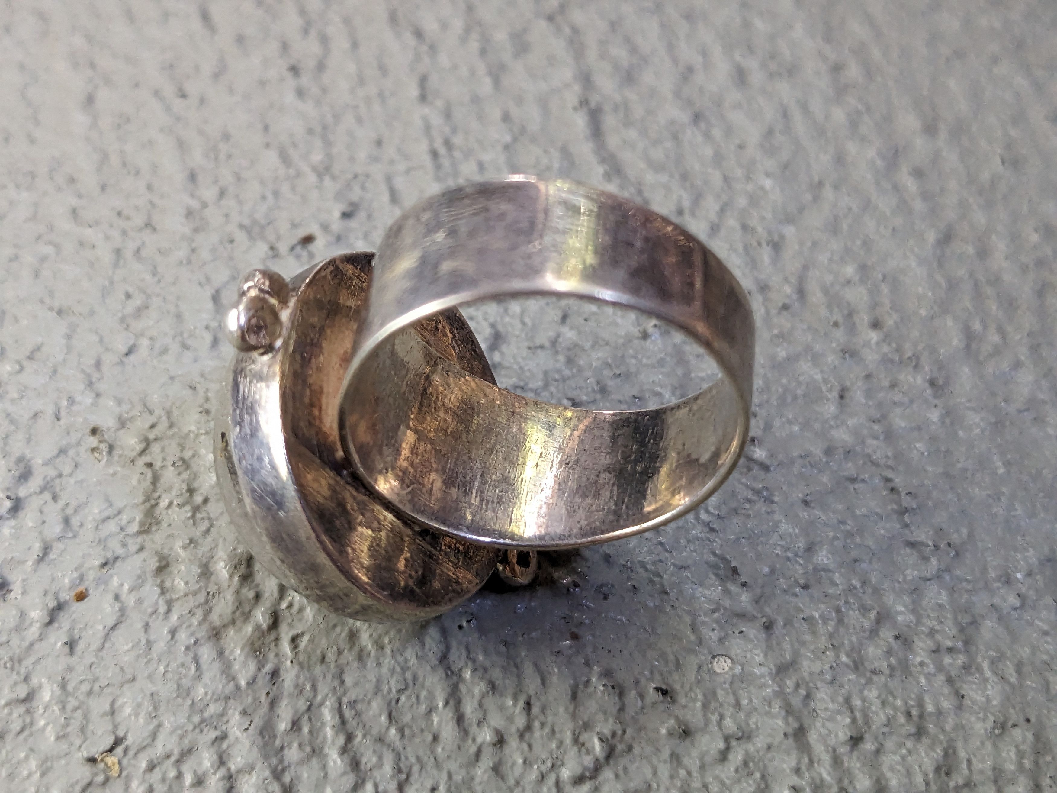 Jewelry Sterling Silver Ring Size 6 Rutilated Quartz Round Modern Size ONE SIZE - 11 Thumbnail