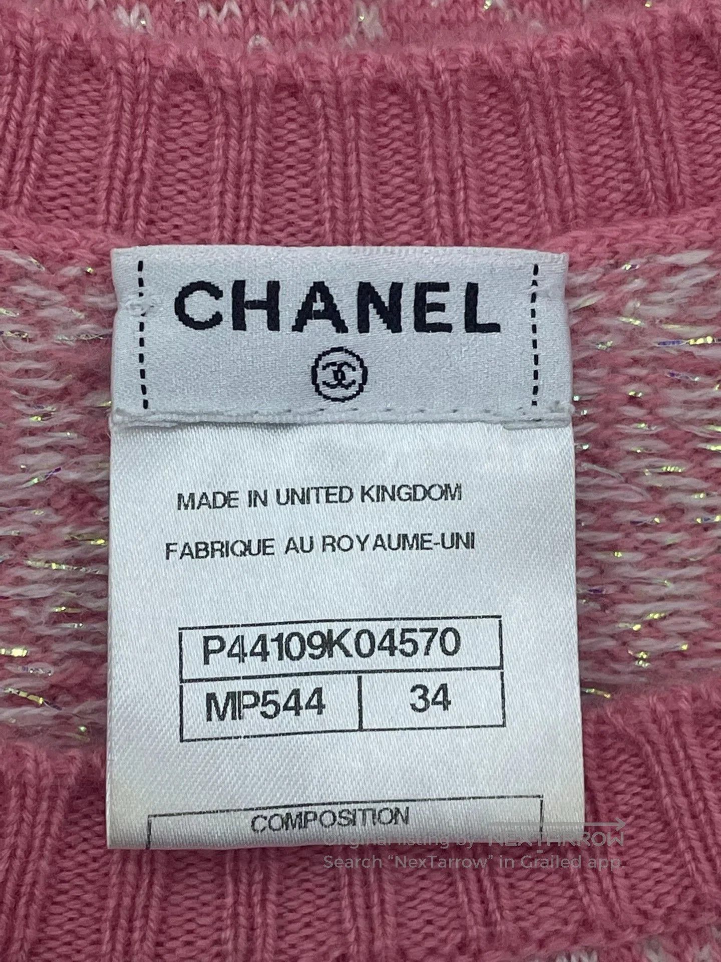 Chanel Chanel Pink Cashmere Sweater Gemstone Buttons. Size XXS / US 00 / IT 34 - 4 Thumbnail