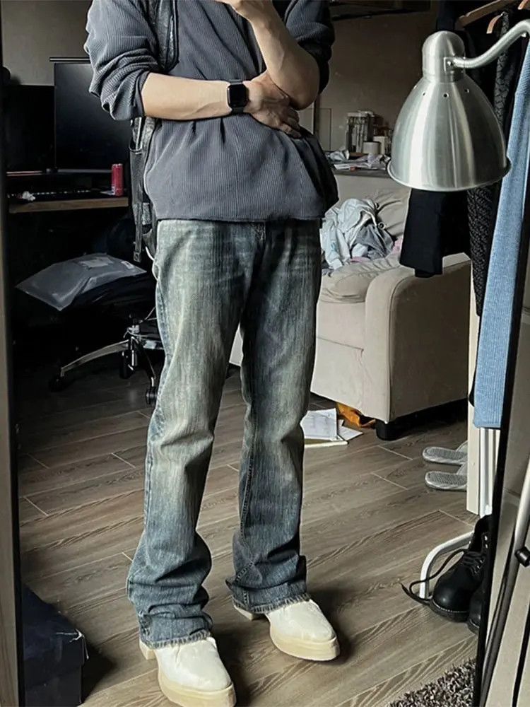 Japanese Brand × Jean Loose straight leg micro flared jeans Size US 30 / EU 46 - 1 Thumbnail