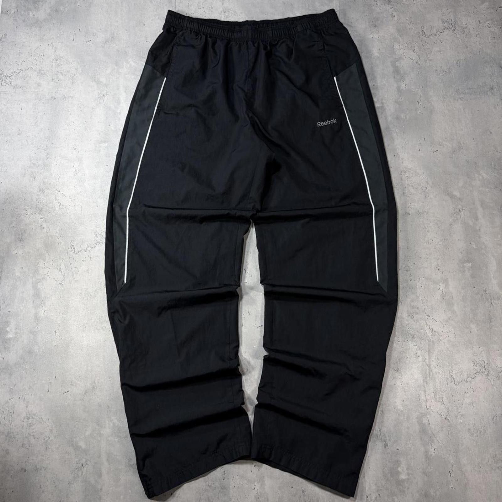 Reebok Y2K Black Reebok Baggy Skater Trackpants Size US 34 / EU 50 - 1 Thumbnail