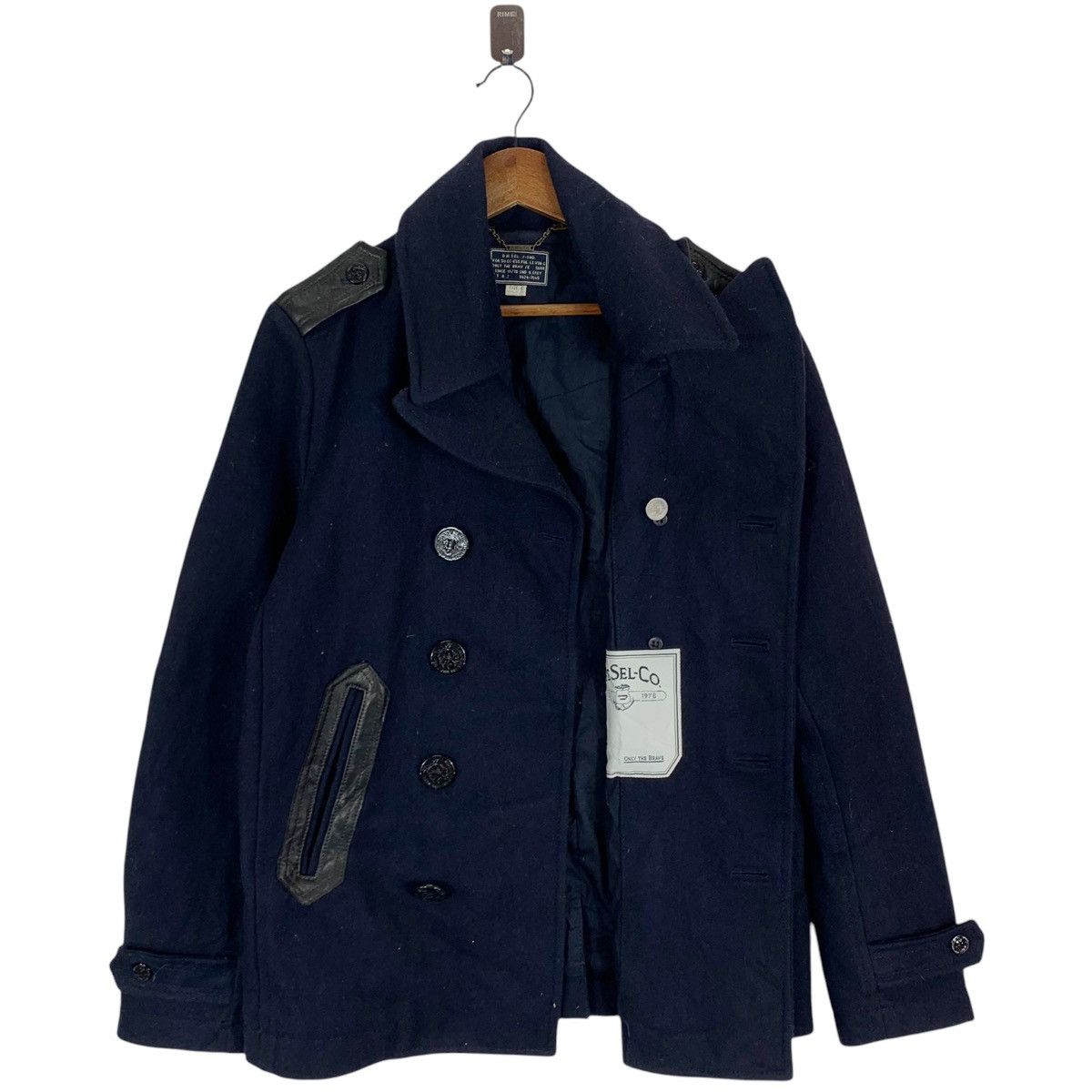 Diesel × Diesel Black Gold × Vintage VINTAGE DIESEL DOUBLE BREASTED WOOL COAT Size US L / EU 52-54 / 3 - 5 Thumbnail