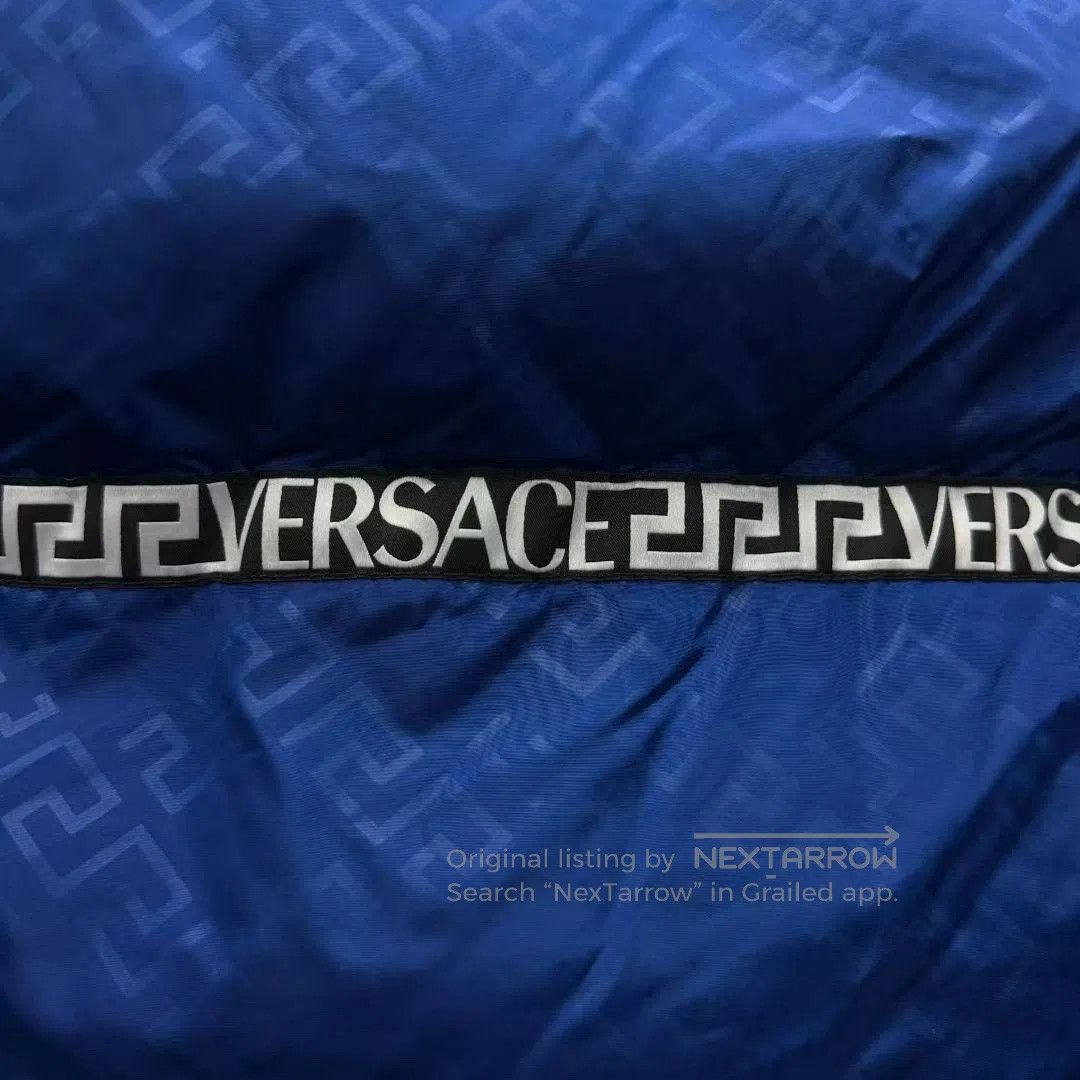 Versace Versace Blue All-Over Print Puffer Jacket. Size US M / EU 48-50 / 2 - 4 Thumbnail