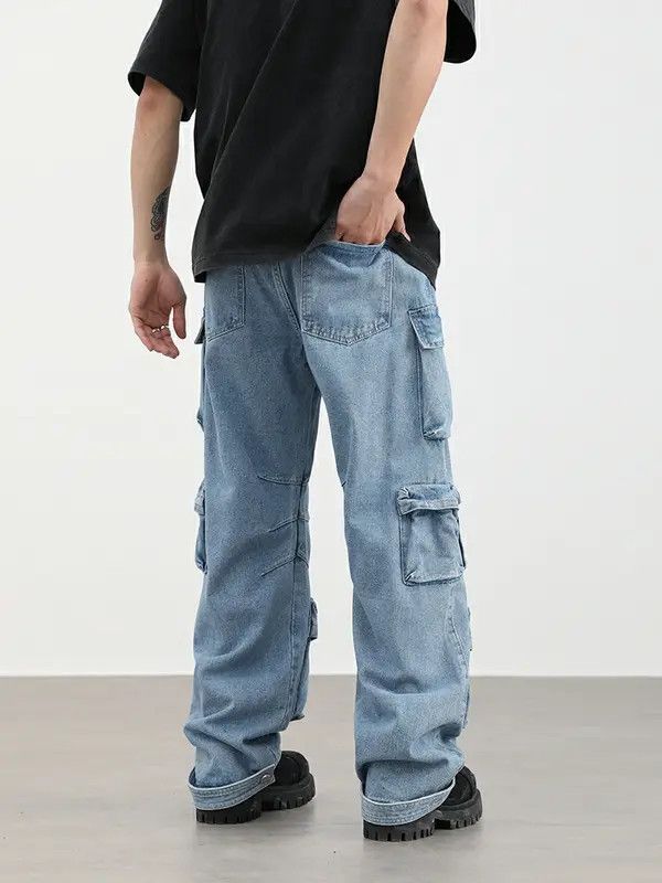 Vintage Hazuki x Kouda fade distressed baggy hiphop cargo jeans Size US 32 / EU 48 - 3 Thumbnail
