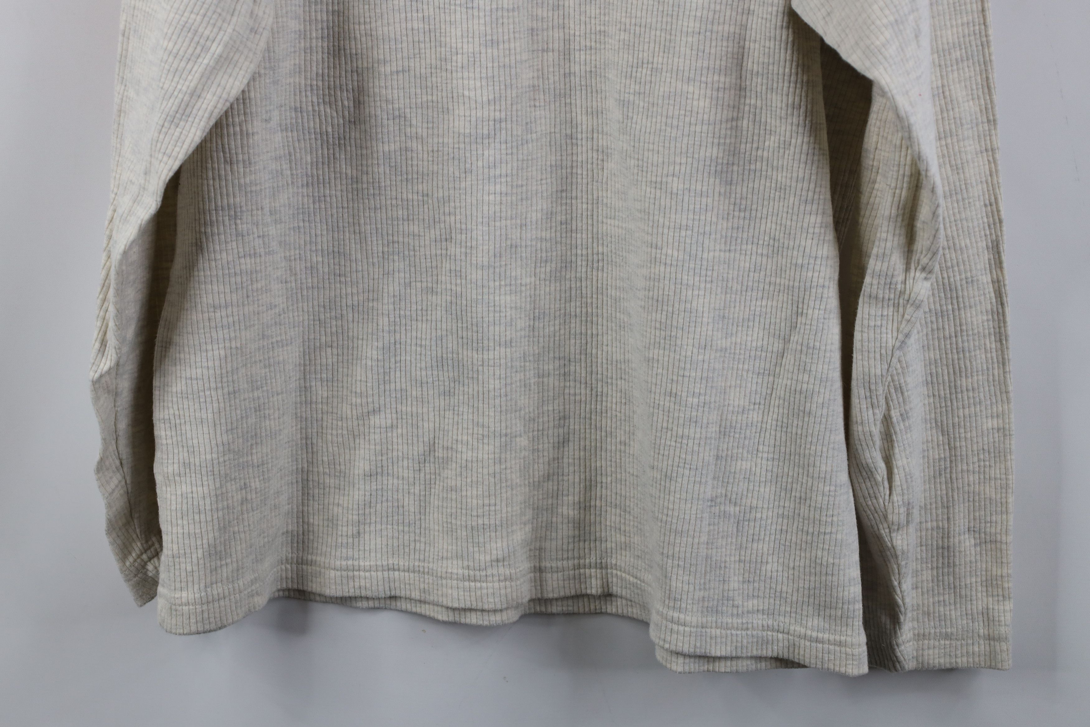 Vintage Vintage 90s Streetwear Ribbed Long Sleeve Henley T-Shirt Size US L / EU 52-54 / 3 - 10 Thumbnail
