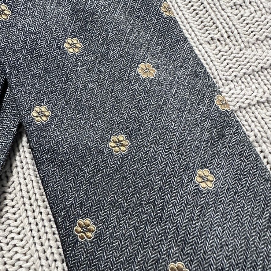 Corneliani Corneliani gray floral motif silk tie Size ONE SIZE - 2 Thumbnail