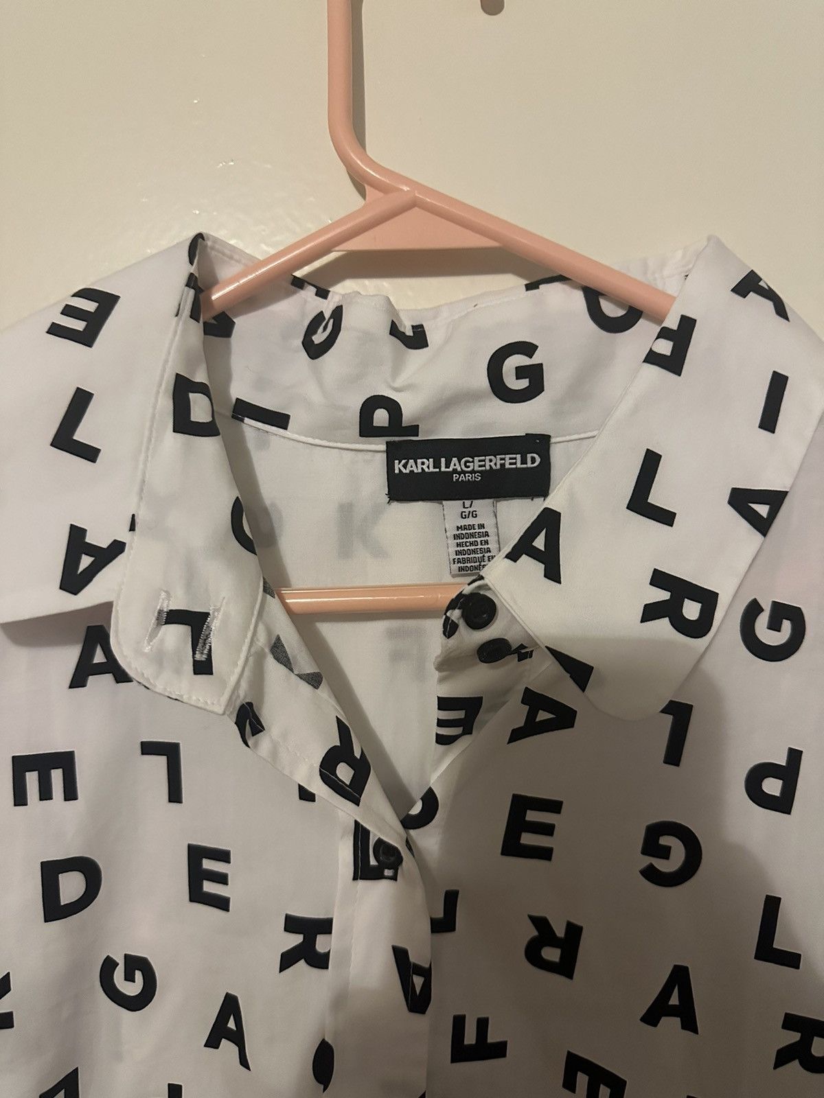 Karl Lagerfeld All Over Dress Shirt Size US L / EU 52-54 / 3 - 4 Thumbnail