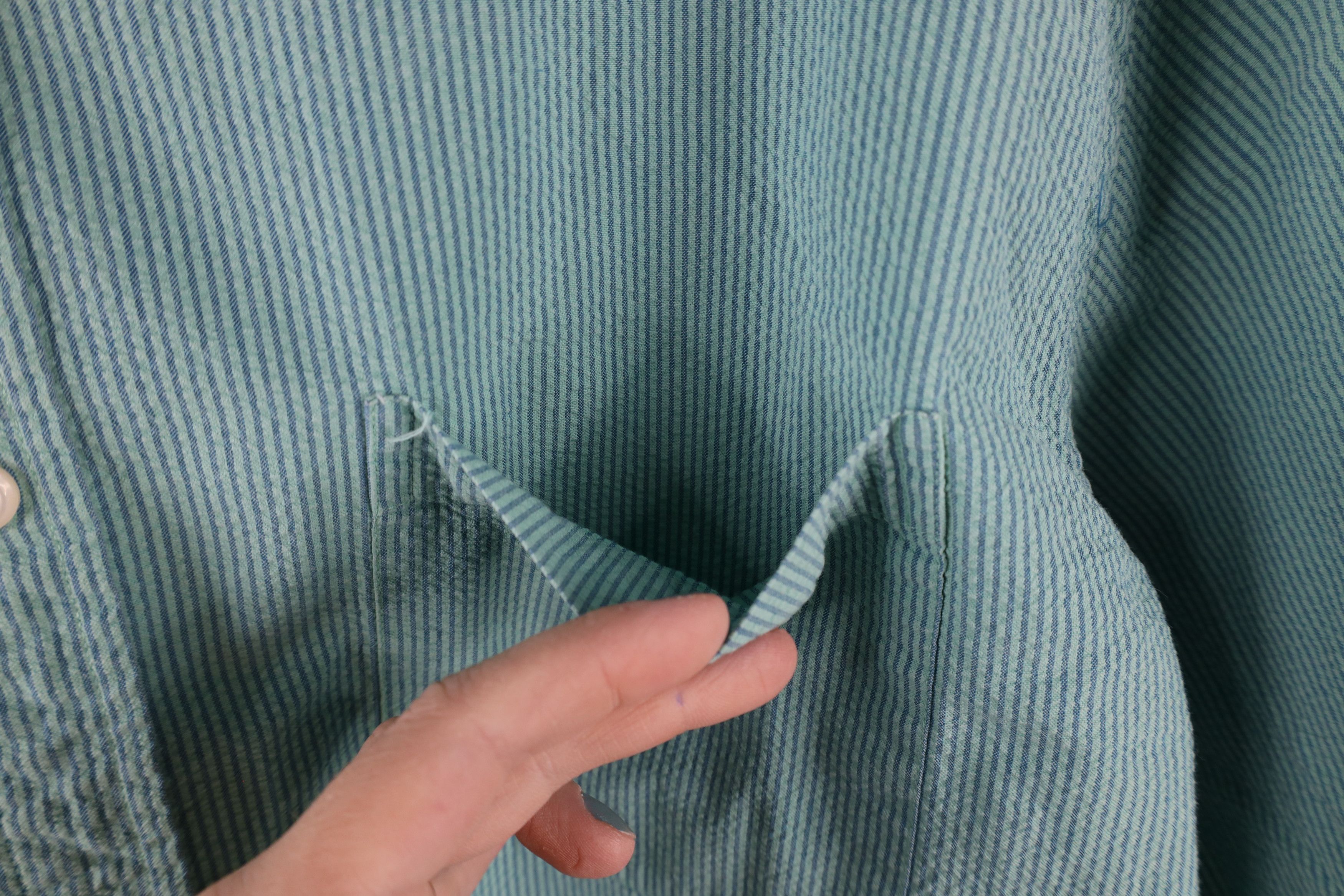 L.L. Bean × Vintage Vintage 90s LL Bean Sucker Short Sleeve Button Down Shirt Size US M / EU 48-50 / 2 - 4 Thumbnail