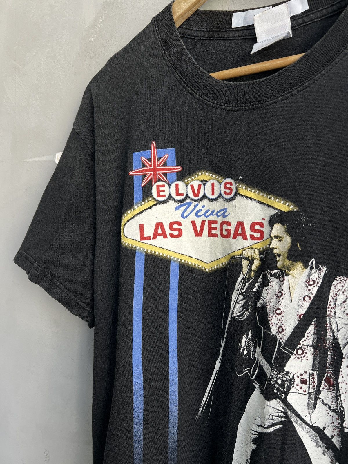 Gildan Vintage Logo Las Vegas Graphic T Shirt Elvis Presley 90s Size US L / EU 52-54 / 3 - 4 Thumbnail