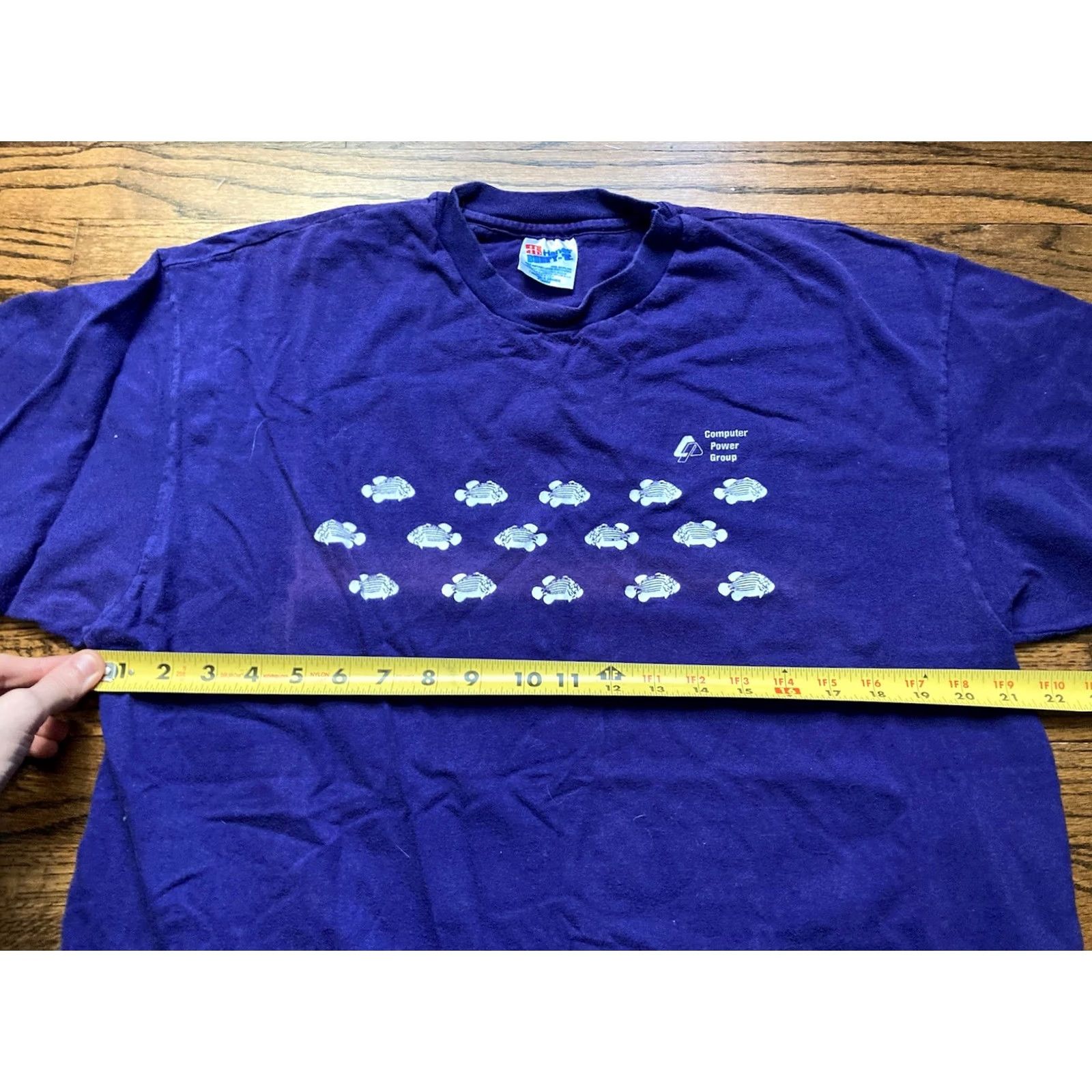 Hanes VINTAGE Hanes Shirt Mens XL 90s Retro Graphic Print Purple Cotton Short Sleeve Crew Neck Size US XL / EU 56 / 4 - 4 Thumbnail