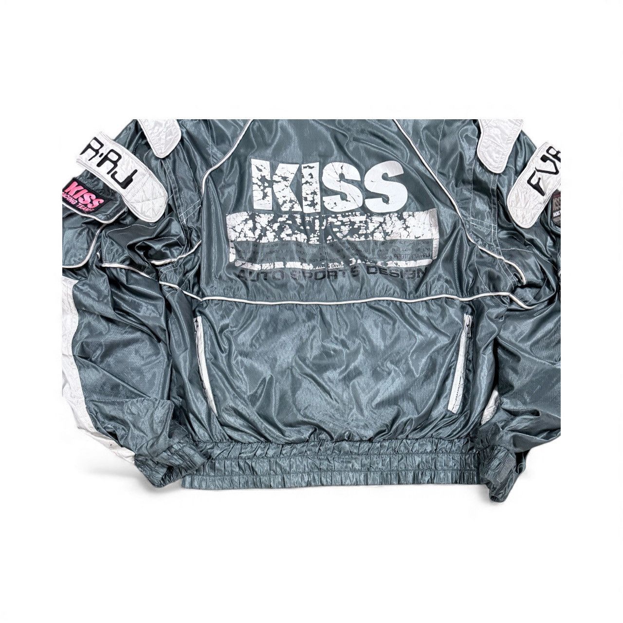 YELLOW CORN Vtg🔥Hard To Find This Color Kiss Racing Team Rider Jacket Size US L / EU 52-54 / 3 - 13 Thumbnail