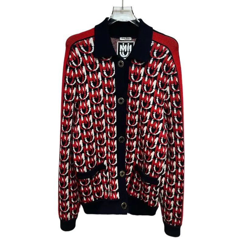 Miu Miu Miu Miu Multi-Color Cotton Blend Women's Jacket 0089 Size M / US 6-8 / IT 42-44 - 1 Thumbnail