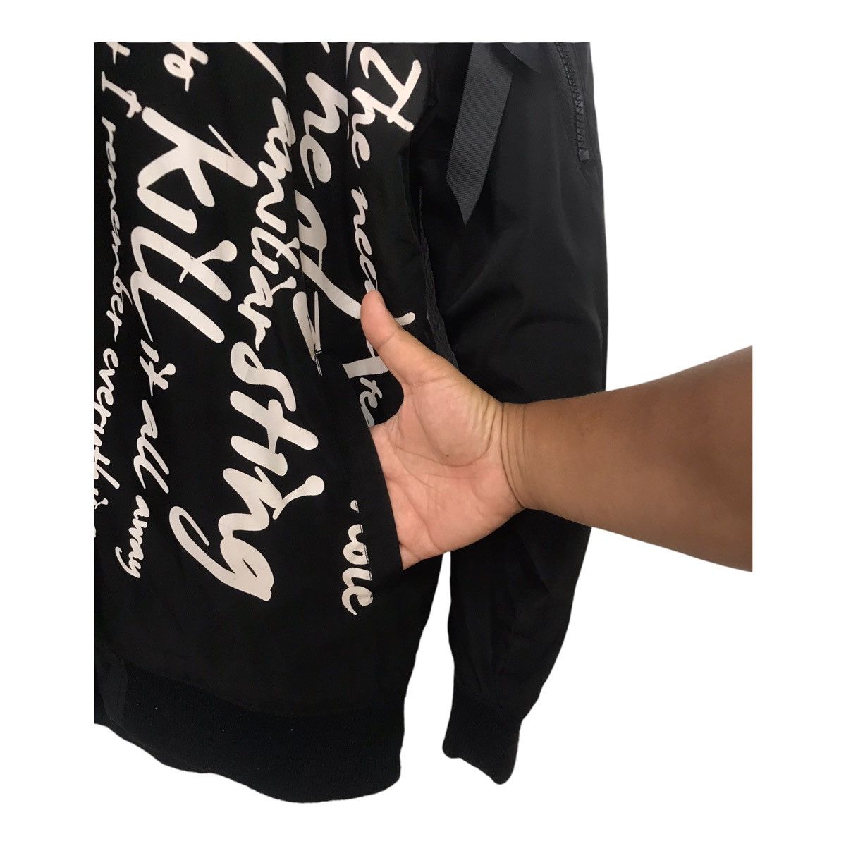 If Six Was Nine × In The Attic × Japanese Brand In The Attic Print Writing Black Jacket Size US M / EU 48-50 / 2 - 5 Thumbnail