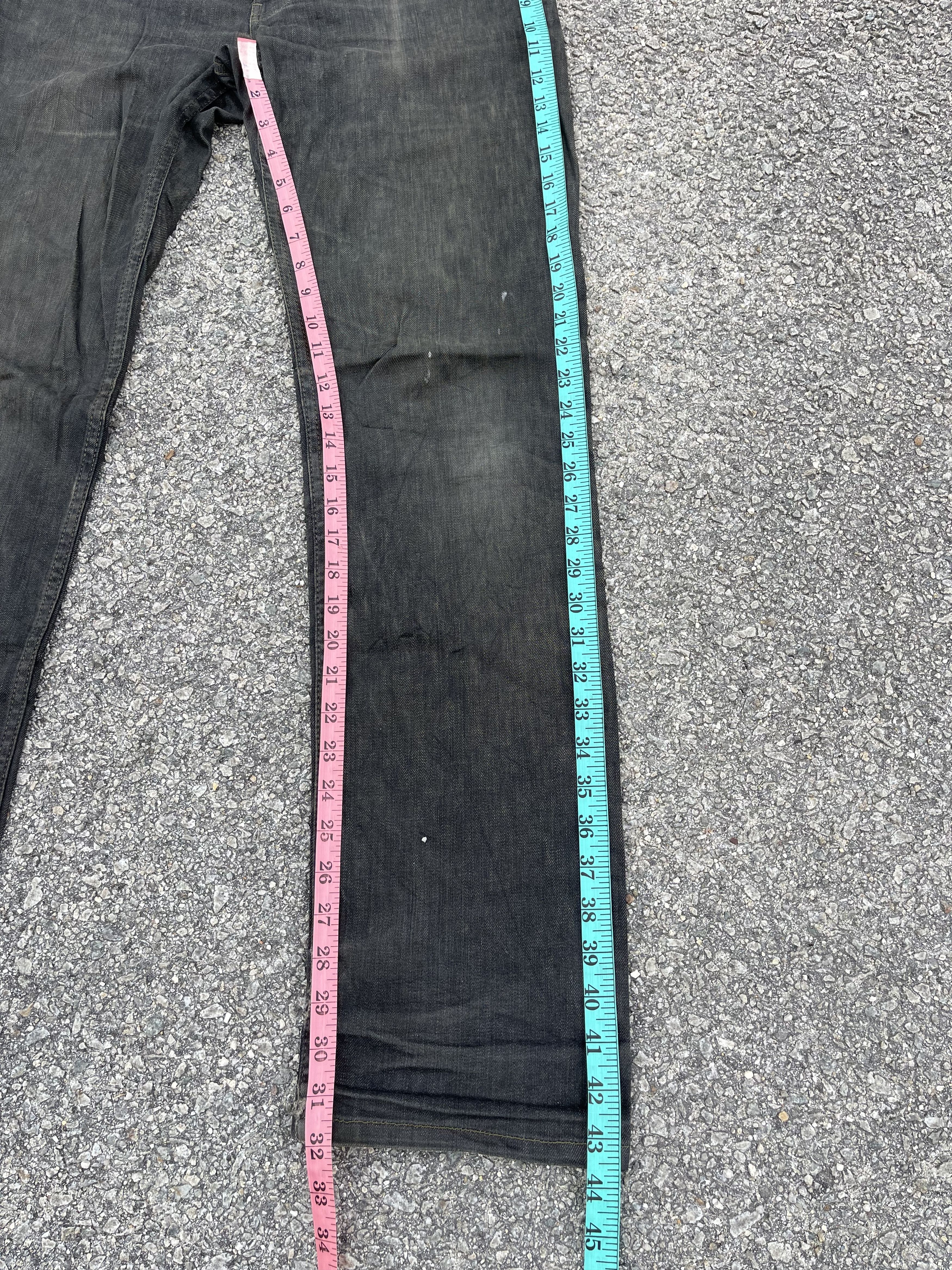 Helmut Lang × Vintage Vtg 90s Helmut Lang Black Dirt Low Waist Contour Fit Size US 31 - 11 Thumbnail