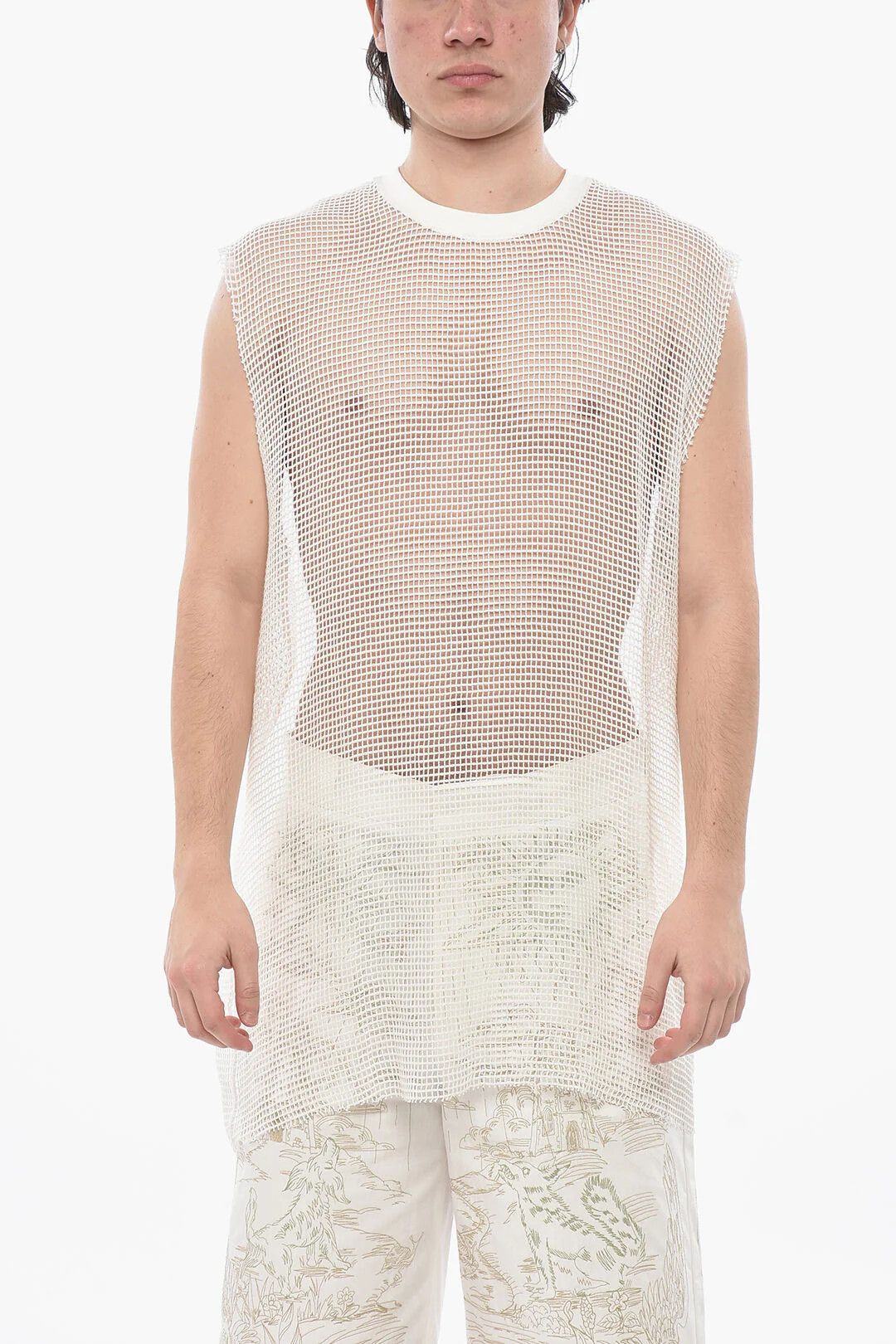 Givenchy og1mm0326 Mesh Tank Top in White Size US L / EU 52-54 / 3 - 1 Thumbnail