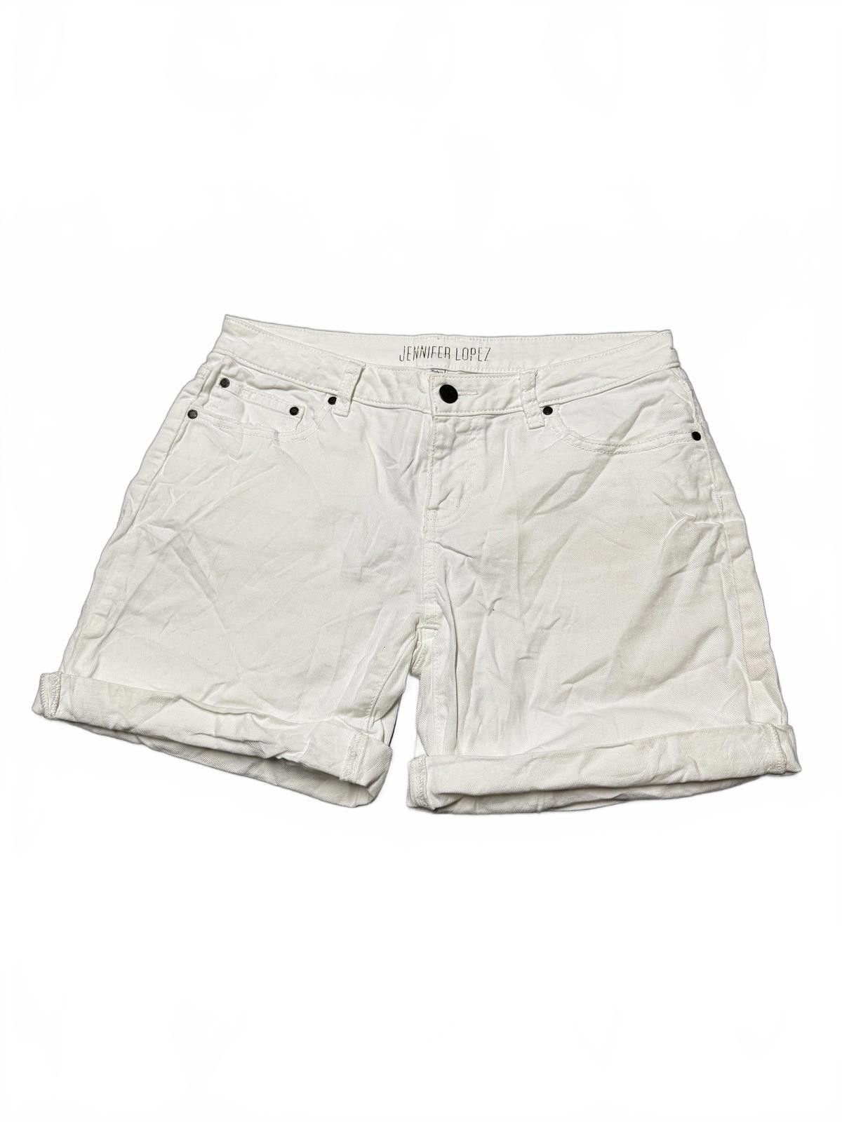 Jennifer Lopez Stylish Jennifer Lopez White Denim Shorts Size 25" / US 0 / IT 36 - 2 Thumbnail