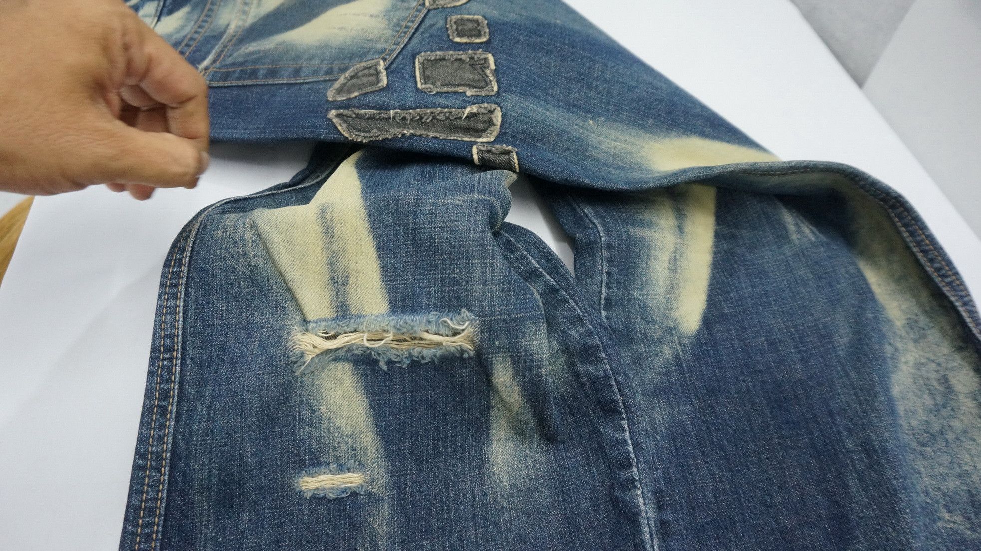 Japanese Brand 💥 ONG Vintage Japan Tint Acid Wash Jeans Size US 30 / EU 46 - 15 Thumbnail