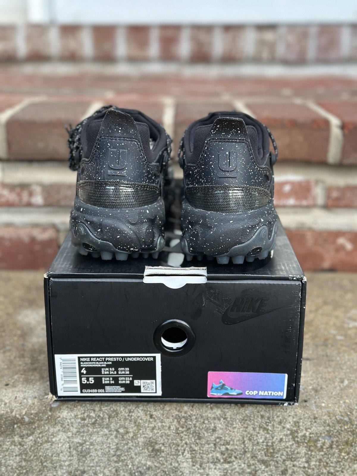 Nike × Undercover Nike x Undercover Nike React Presto Black 4M Size US 5 / EU 37 - 4 Thumbnail
